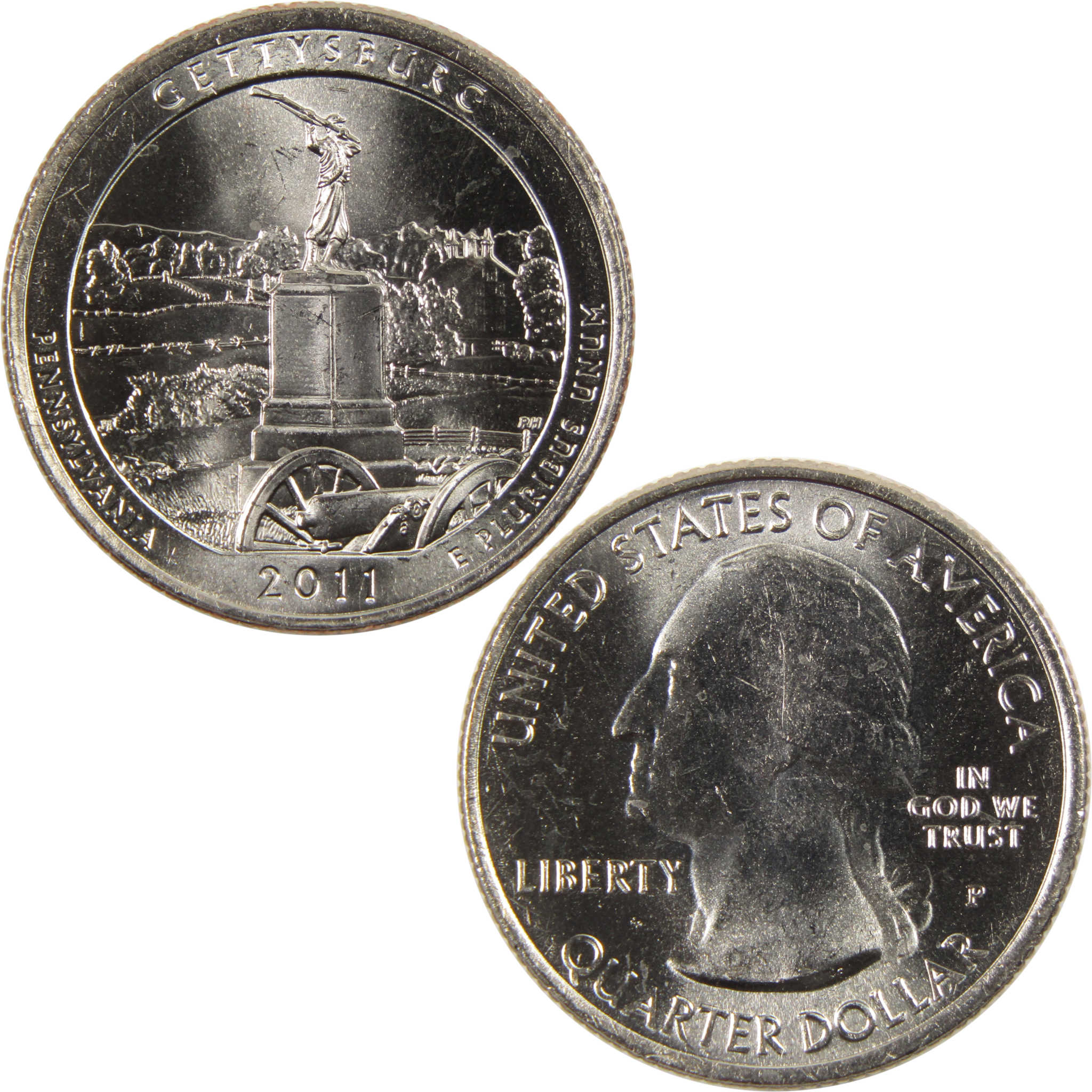 2011 P Gettysburg National Military Park Quarter Uncirculated Clad 25c