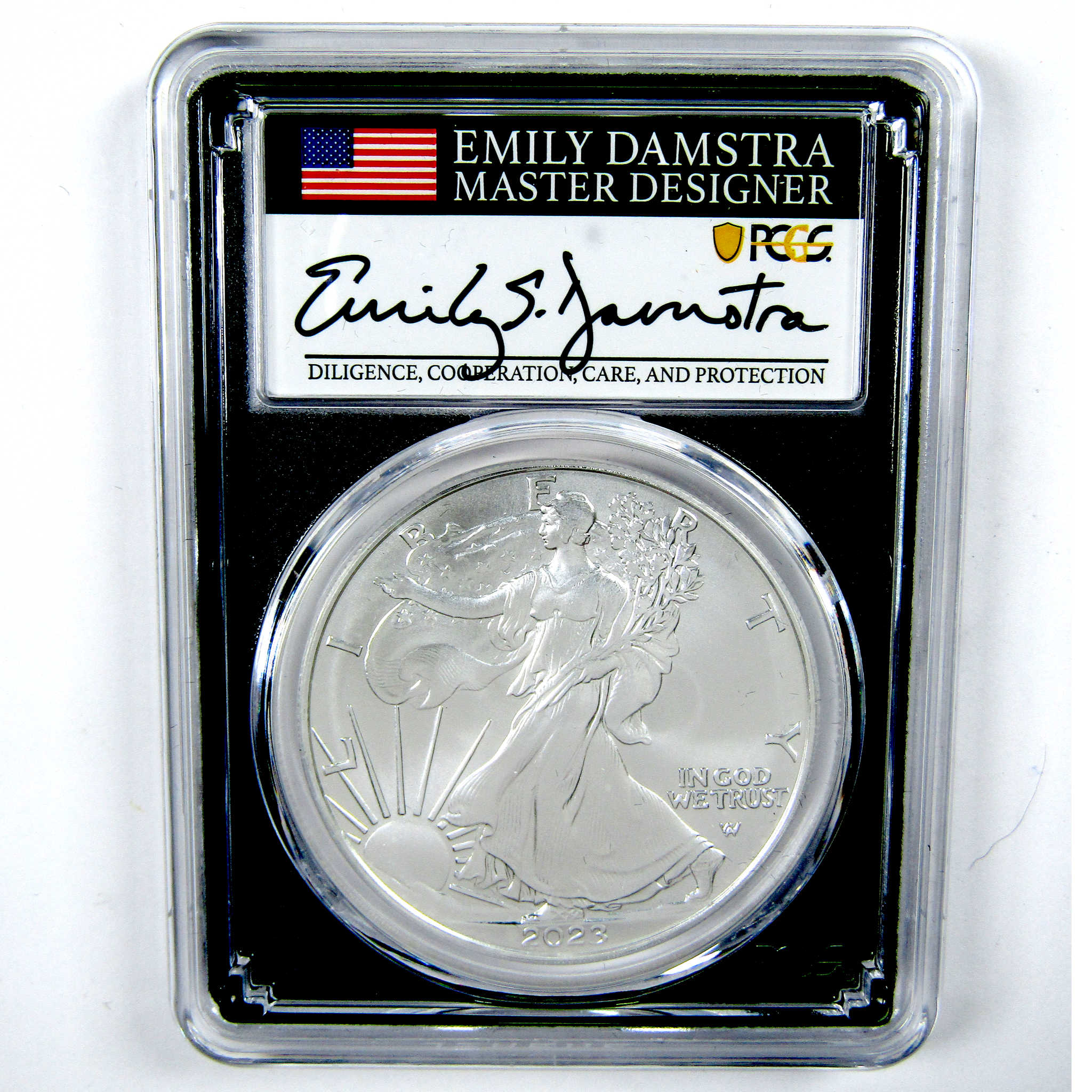 2023 American Silver Eagle MS 70 PCGS $1 First Day Damstra SKU:CPC6960