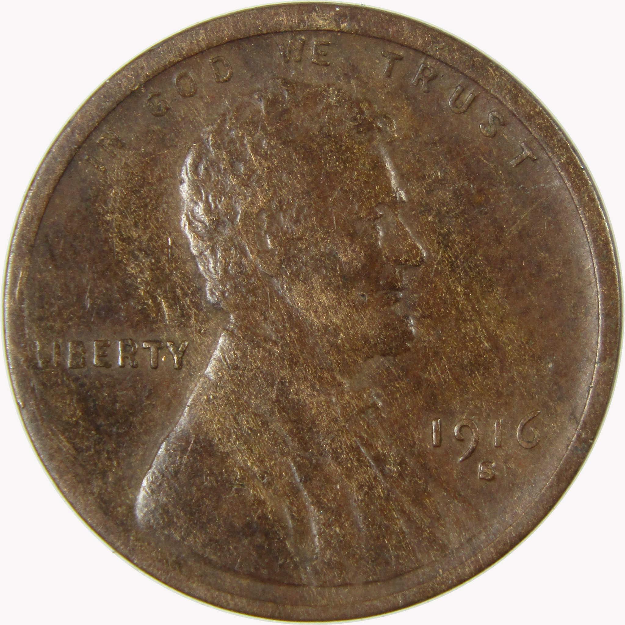 1916 S Lincoln Wheat 1c XF EF Extremely Fine Details Penny SKU:I25840
