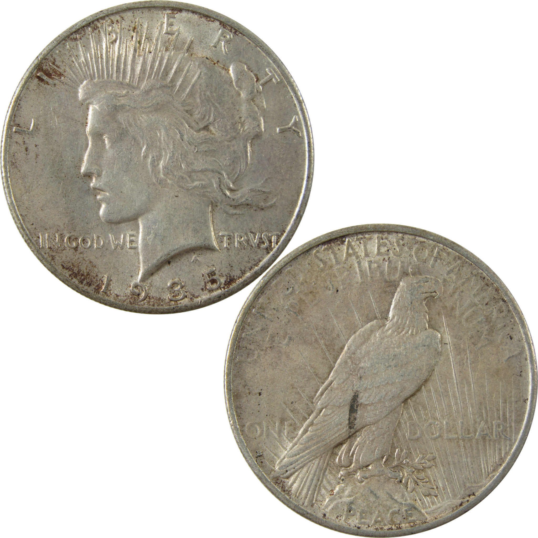 1935 S Peace Dollar AU About Uncirculated Silver $1 Coin SKU:I14210