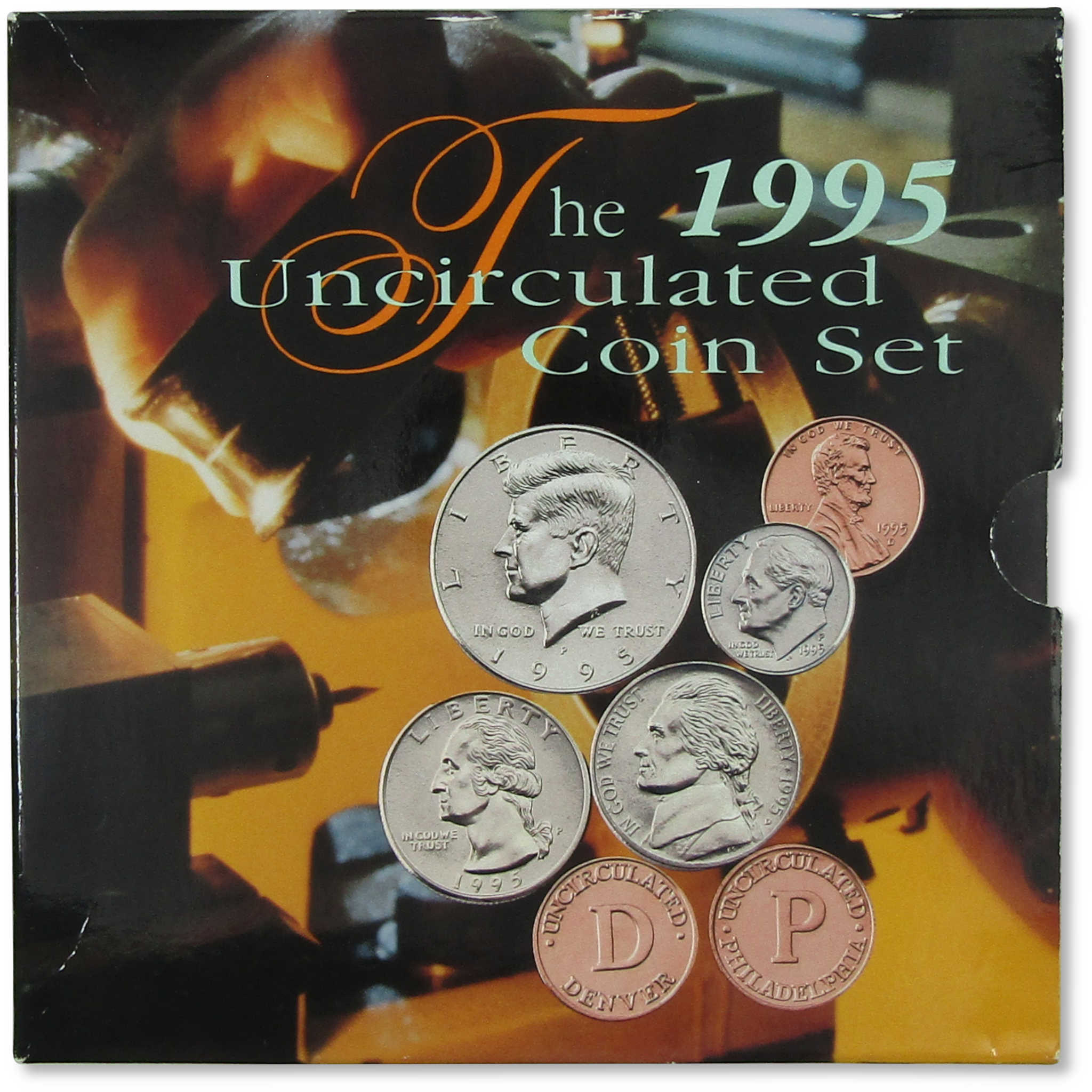 1995 Uncirculated Coin Set U.S Mint Fold Out Packaging OGP SKU:CPC8516