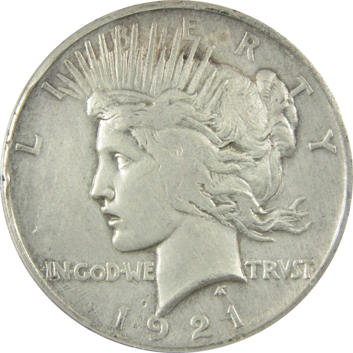 1921 High Relief Peace Silver Dollar EF 40 Details ANACS SKU:I28577