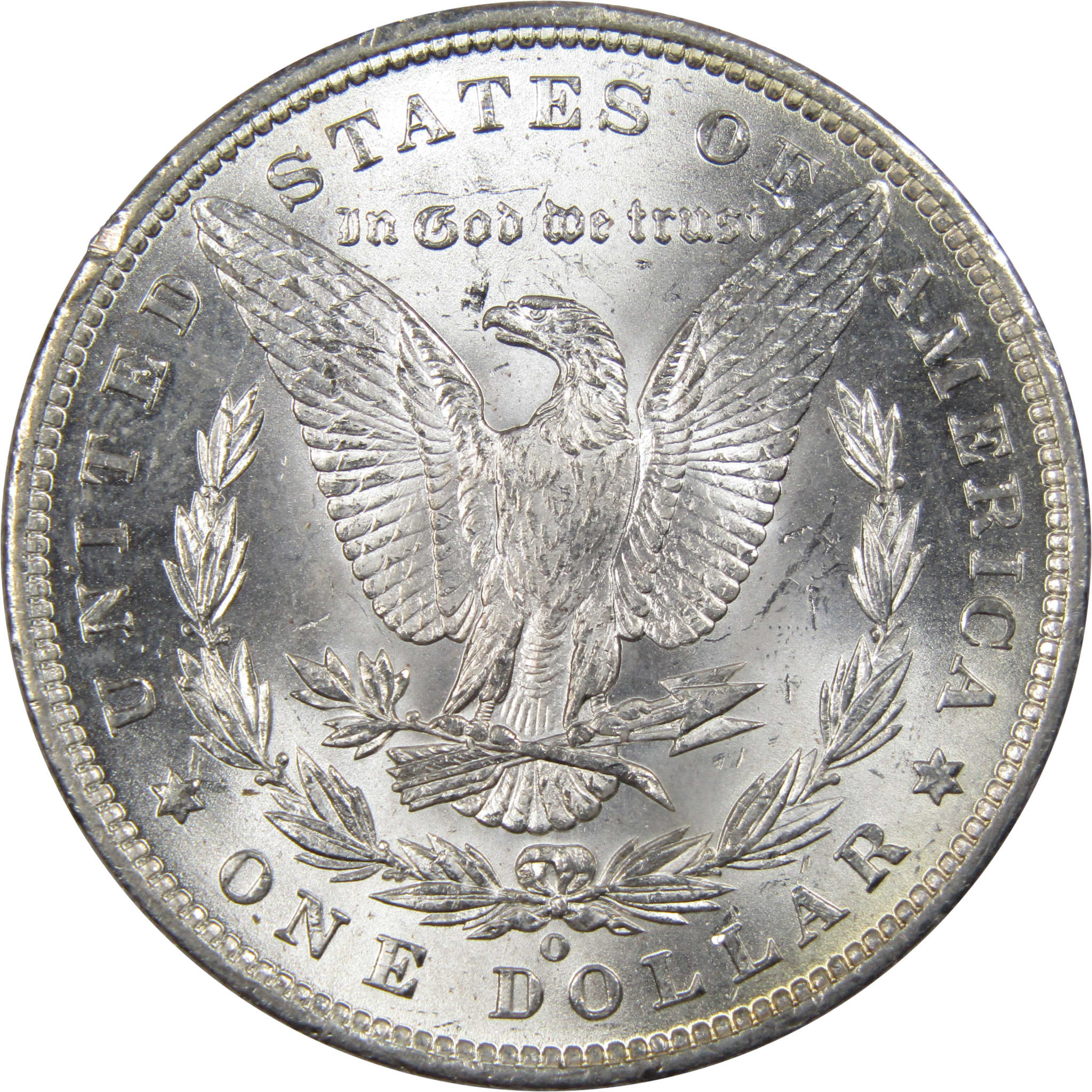 1888 O Morgan Dollar BU Uncirculated Silver Toned Obverse SKU:I1492