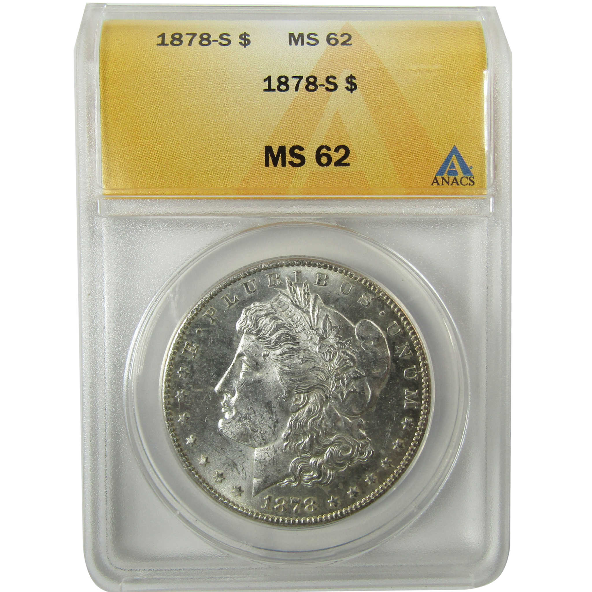1878 S Morgan Silver Dollar MS 62 ANACS Uncirculated SKU:I28292