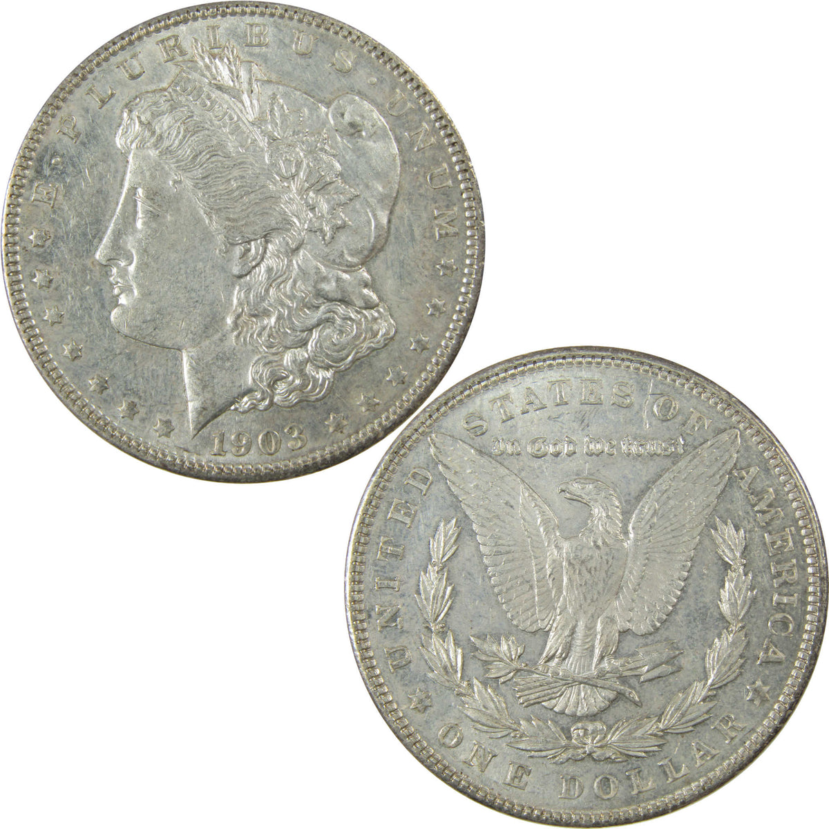 1903 Morgan Silver Dollar AU About Uncirculated $1 Coin SKU:CP1579 - Morgan coin - Morgan silver dollar - Morgan silver dollar for sale - Profile Coins &amp; Collectibles
