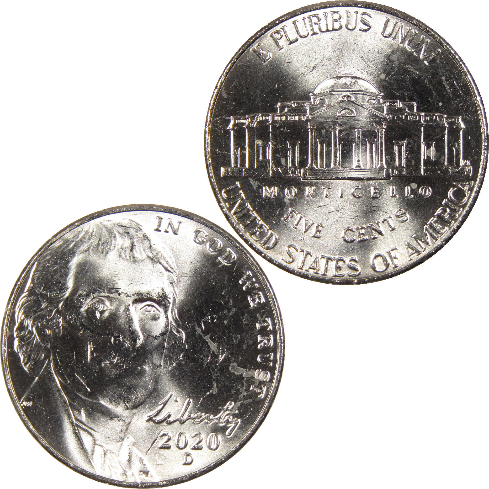 2020 D Jefferson Nickel Uncirculated 5c Coin