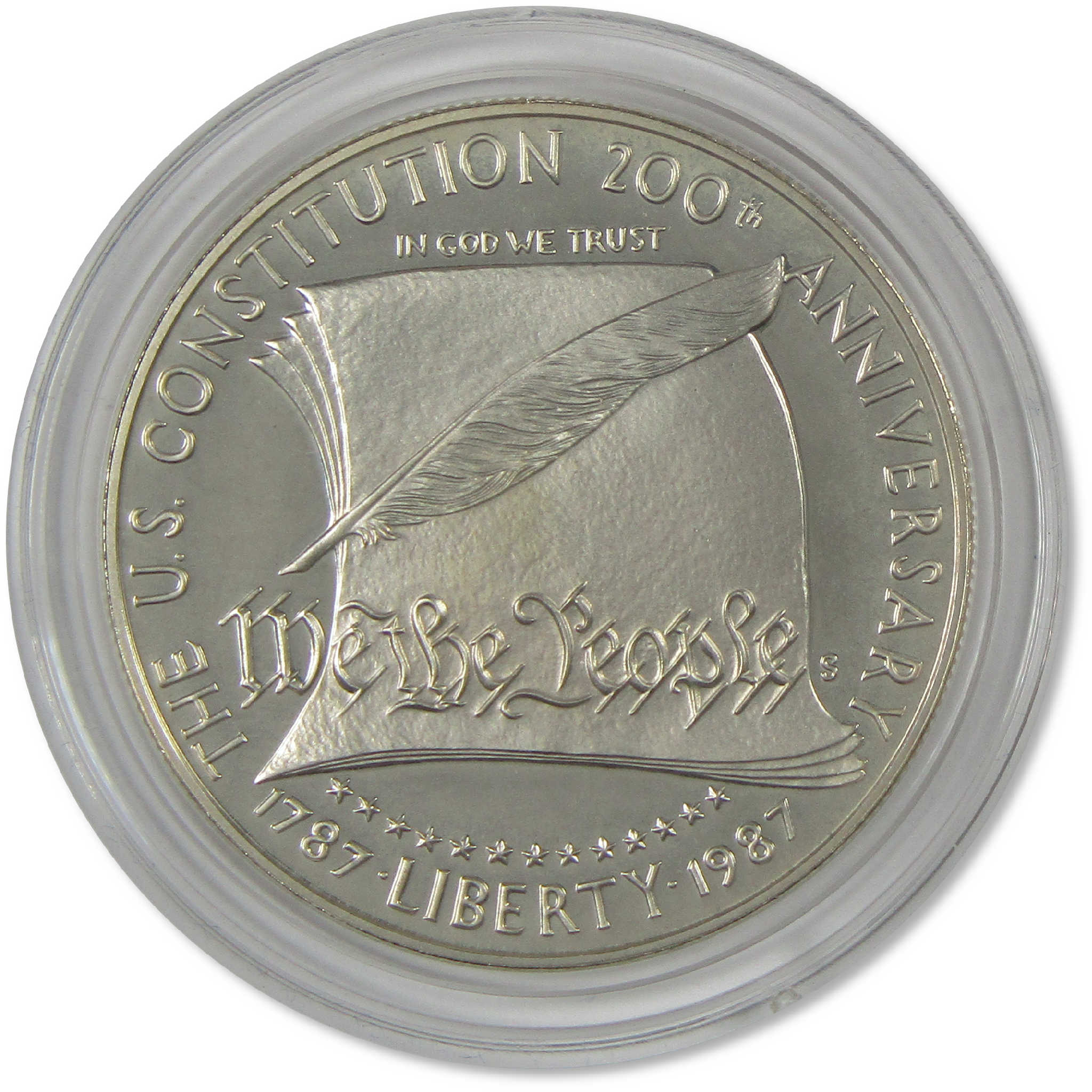 1987 S U.S. Constitution Commemorative Silver Dollar Proof OGP COA