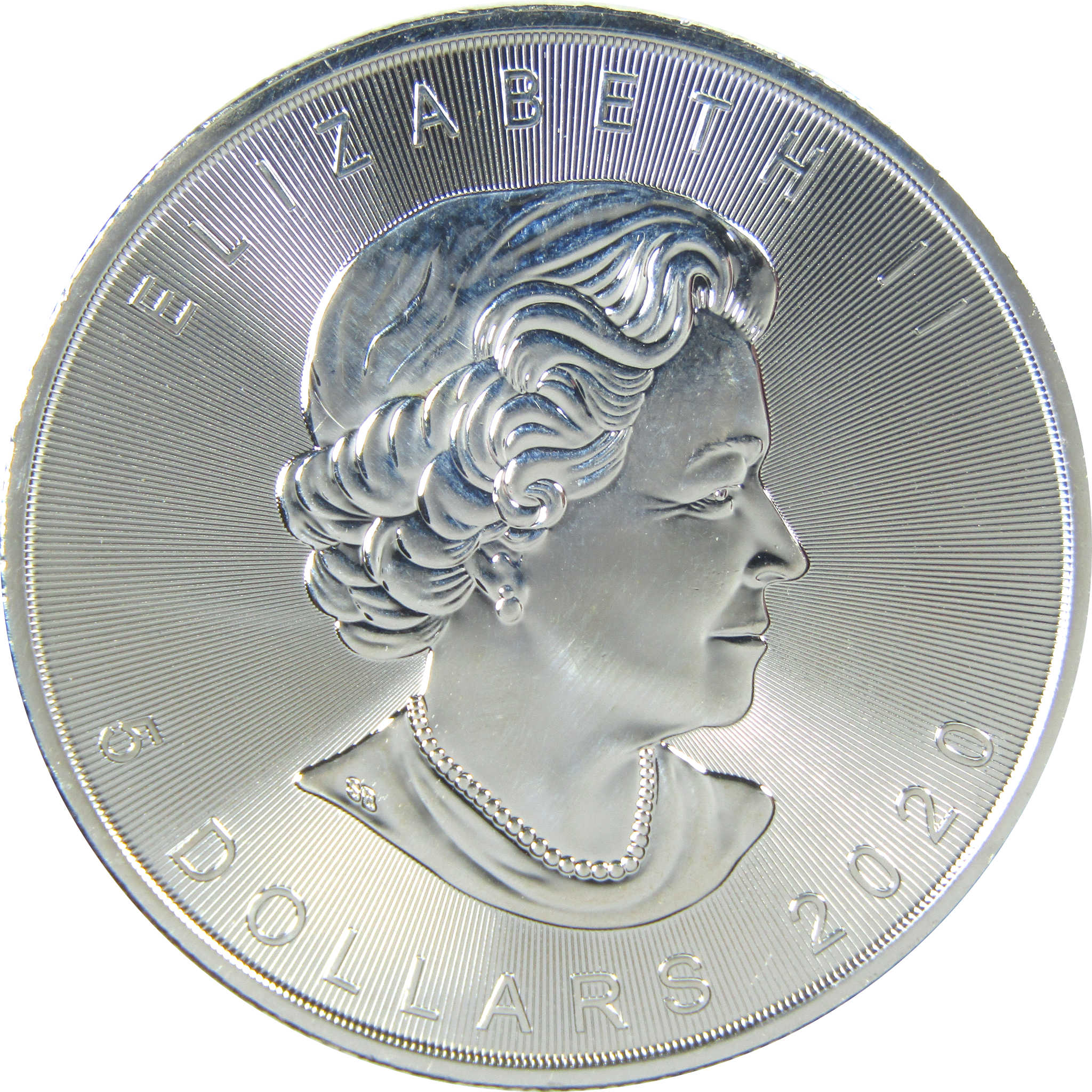 2020 Canadian Maple Leaf Uncirculated 1 oz .9999 Silver Bullion $5