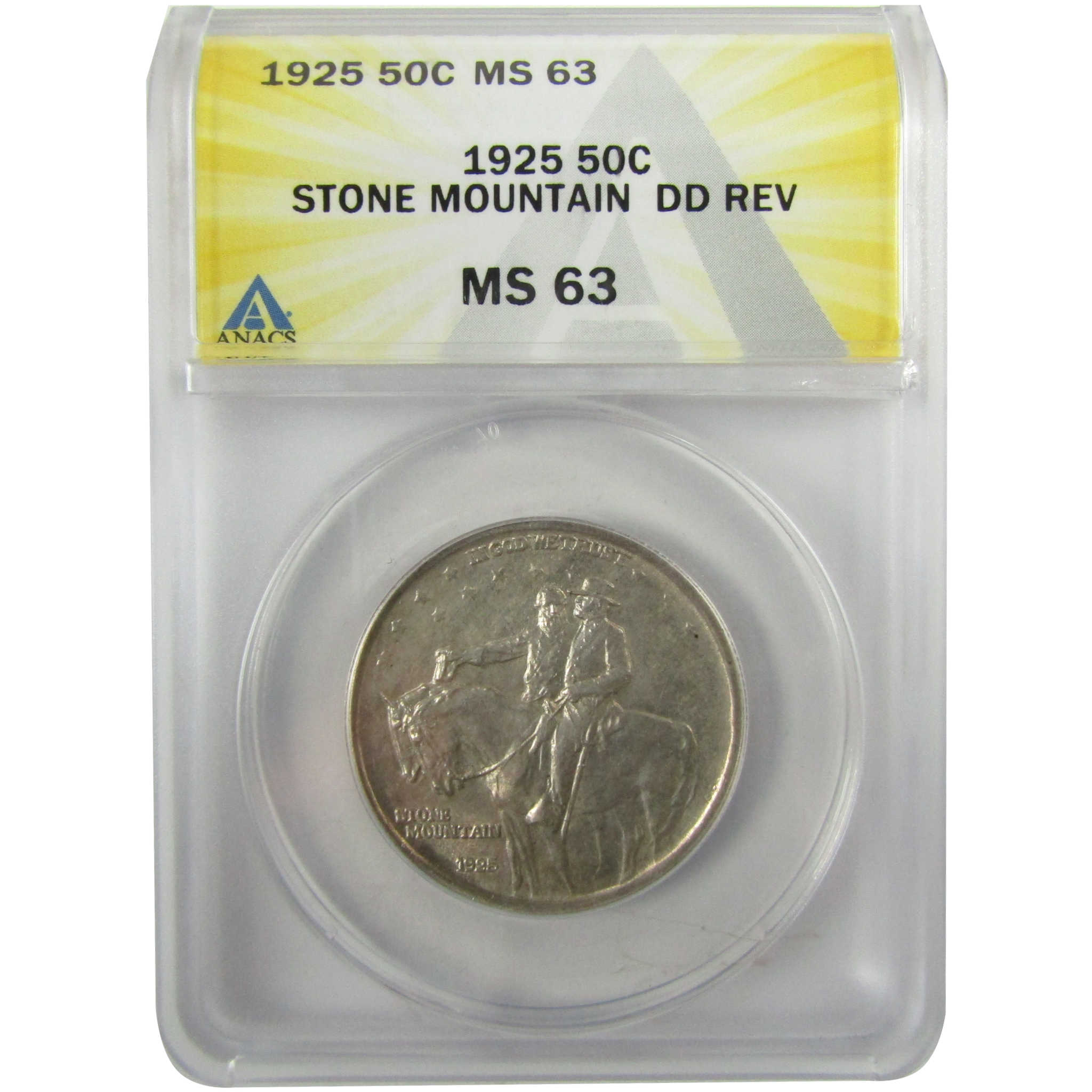 1925 Stone Mountain Memorial DDR Silver 50c MS 63 ANACS SKU:I28011