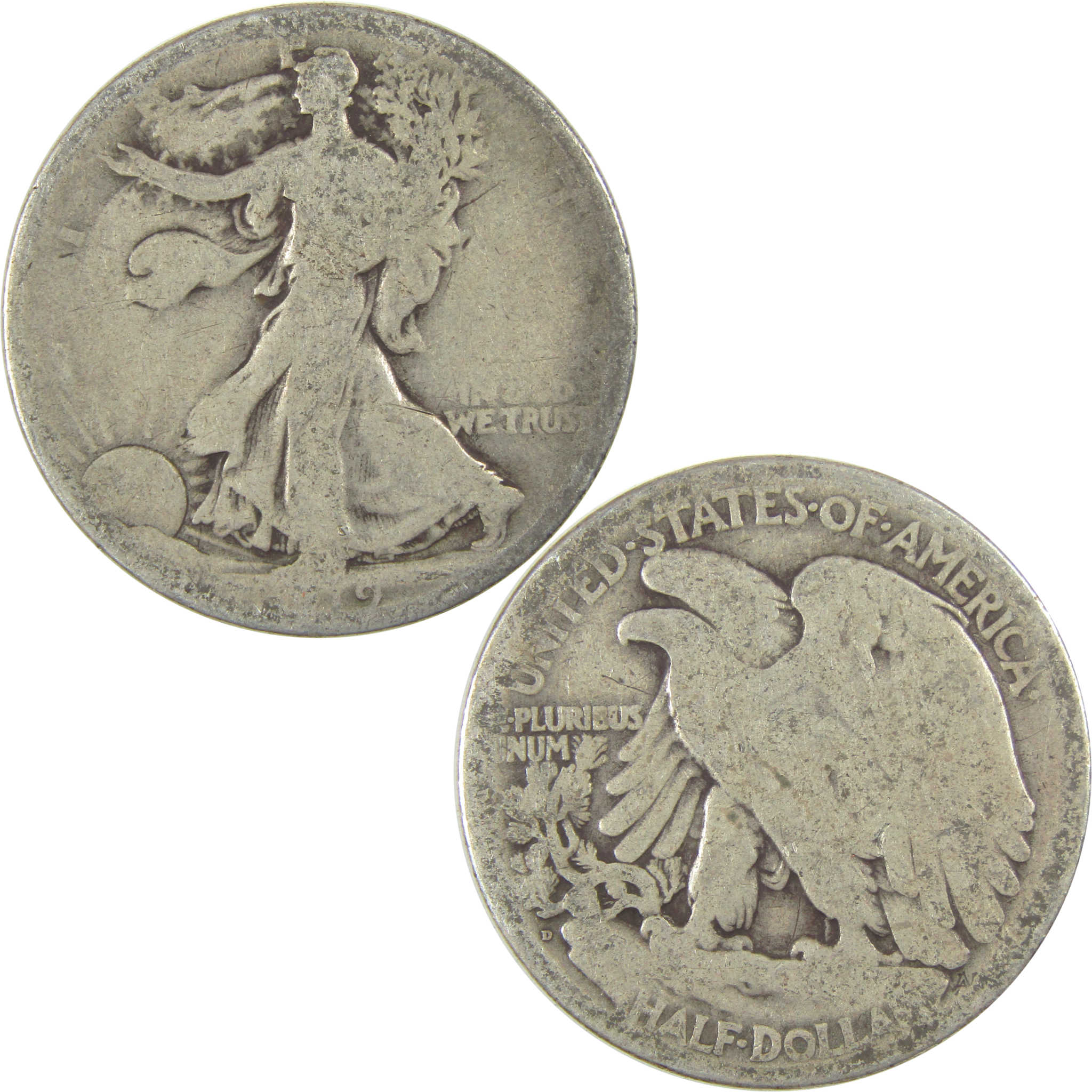 1919 D Liberty Walking Half Dollar AG About Good Silver SKU:I20047