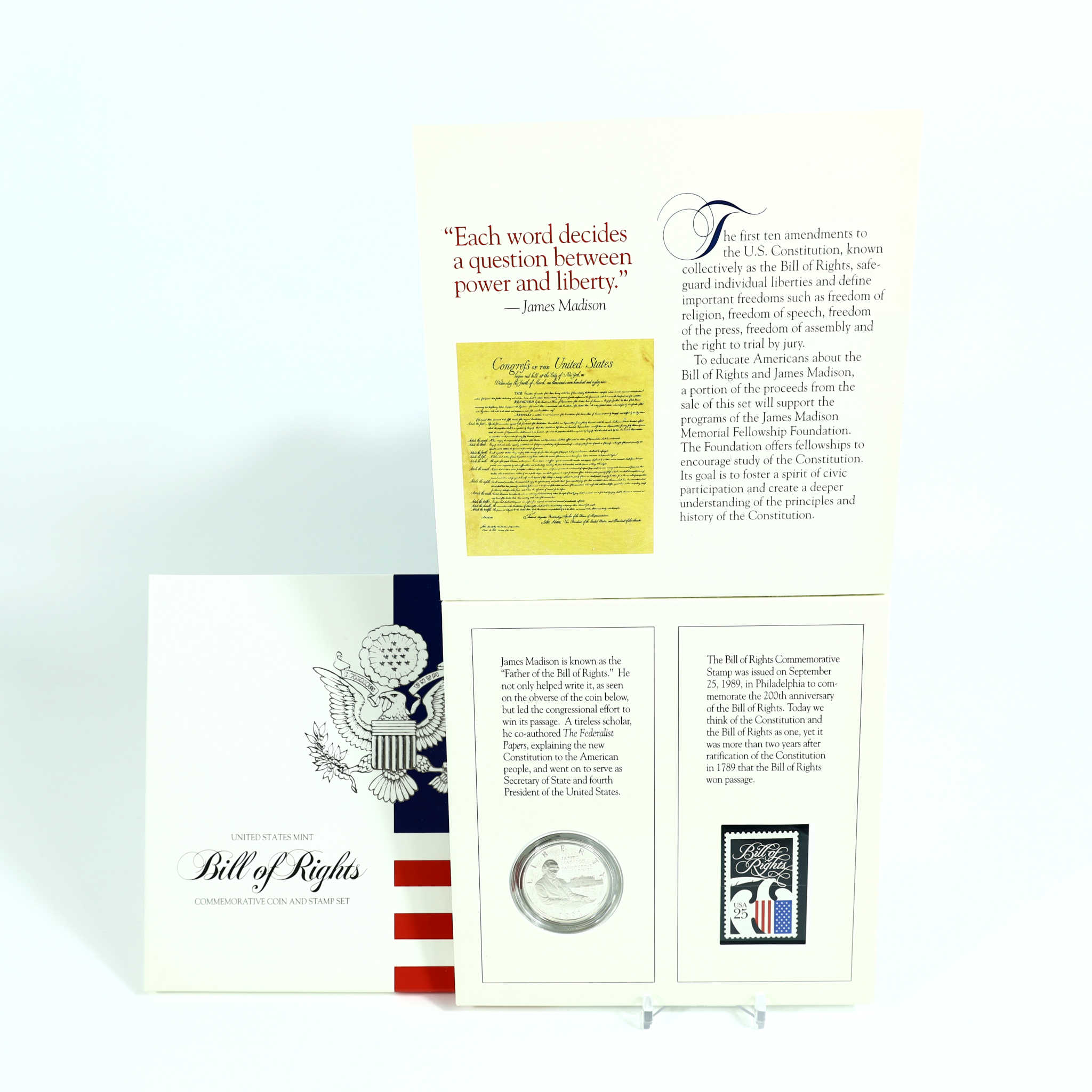 Bill of Rights Commemorative Coin and Stamp Set OGP COA SKU:CPC4837