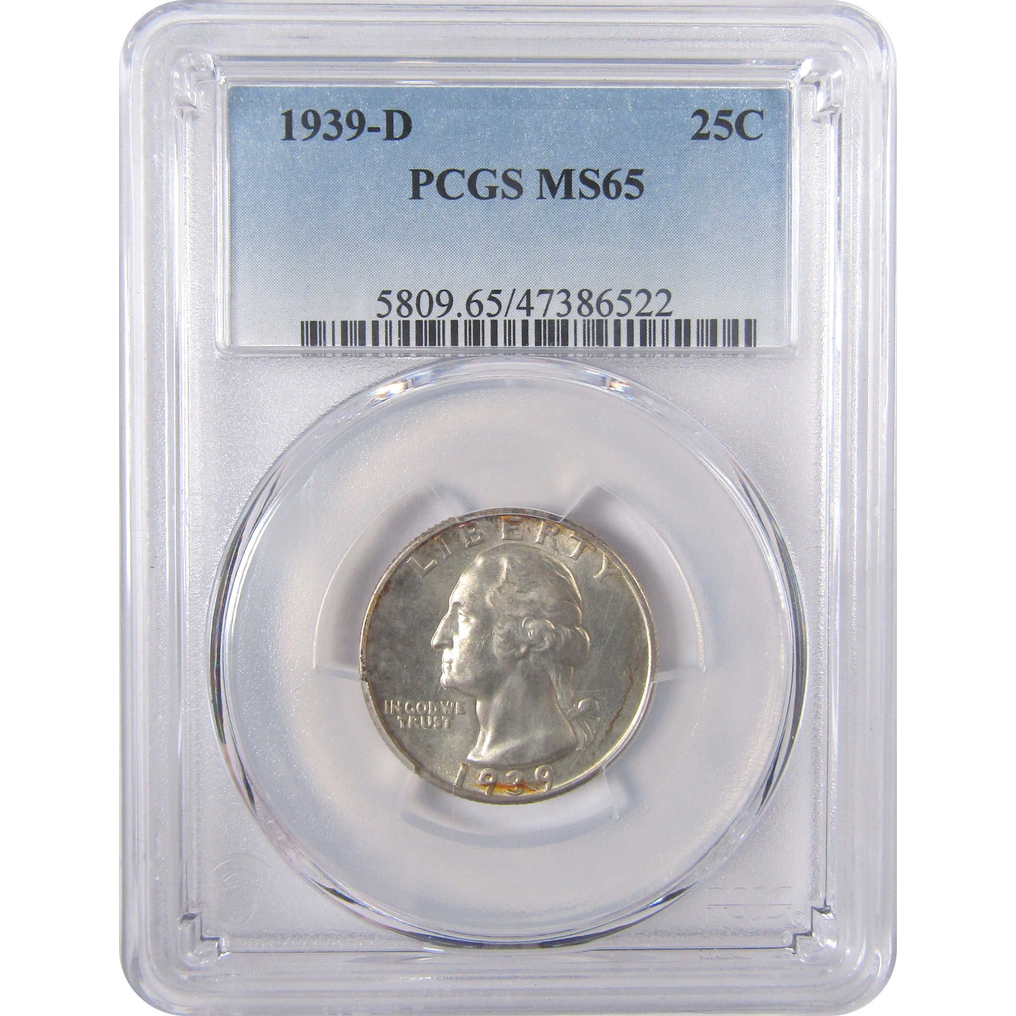 1939 D Washington Quarter MS 65 PCGS Silver Uncirculated SKU:I17075