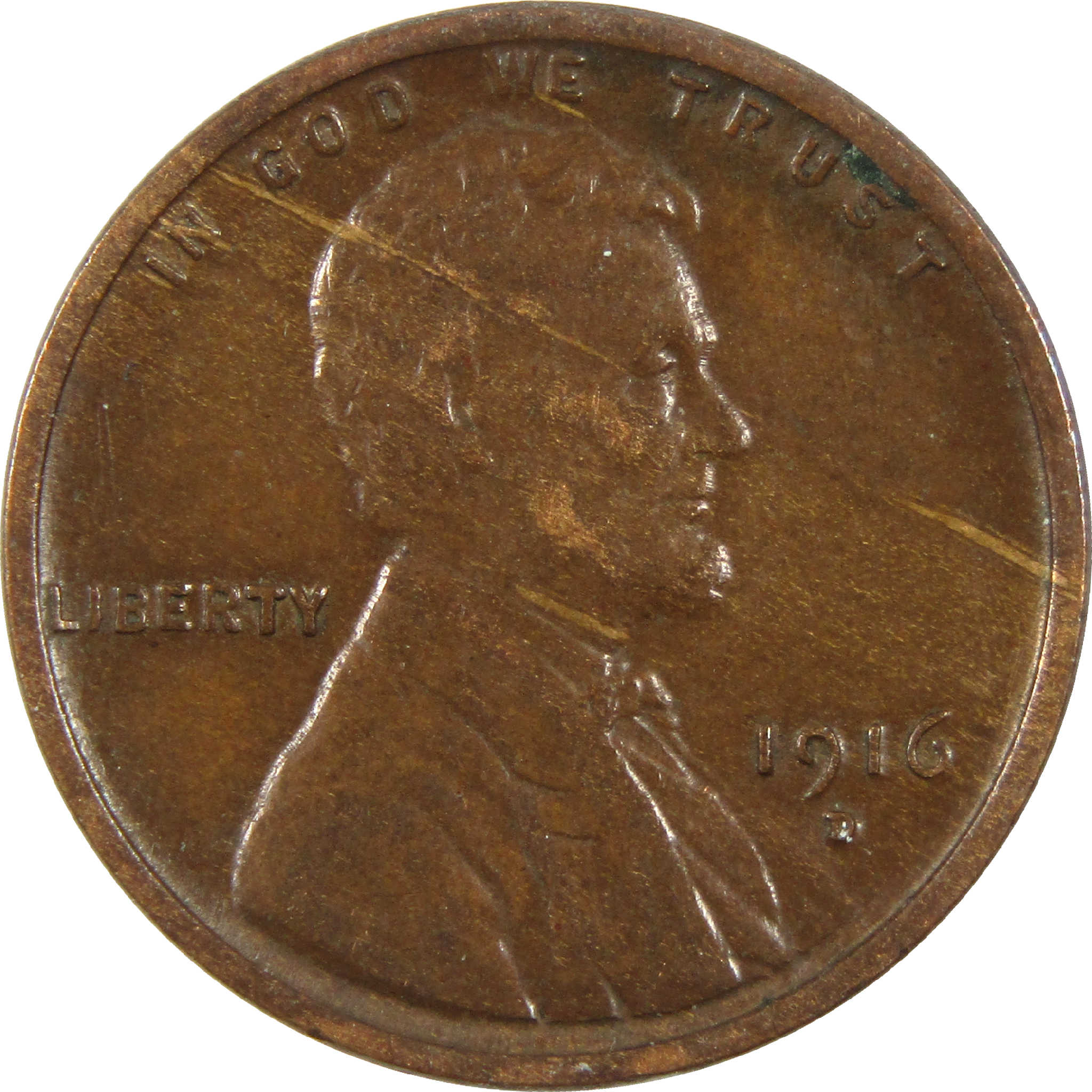 1916 D Lincoln Wheat Cent AU About Uncirculated Penny 1c SKU:I11415