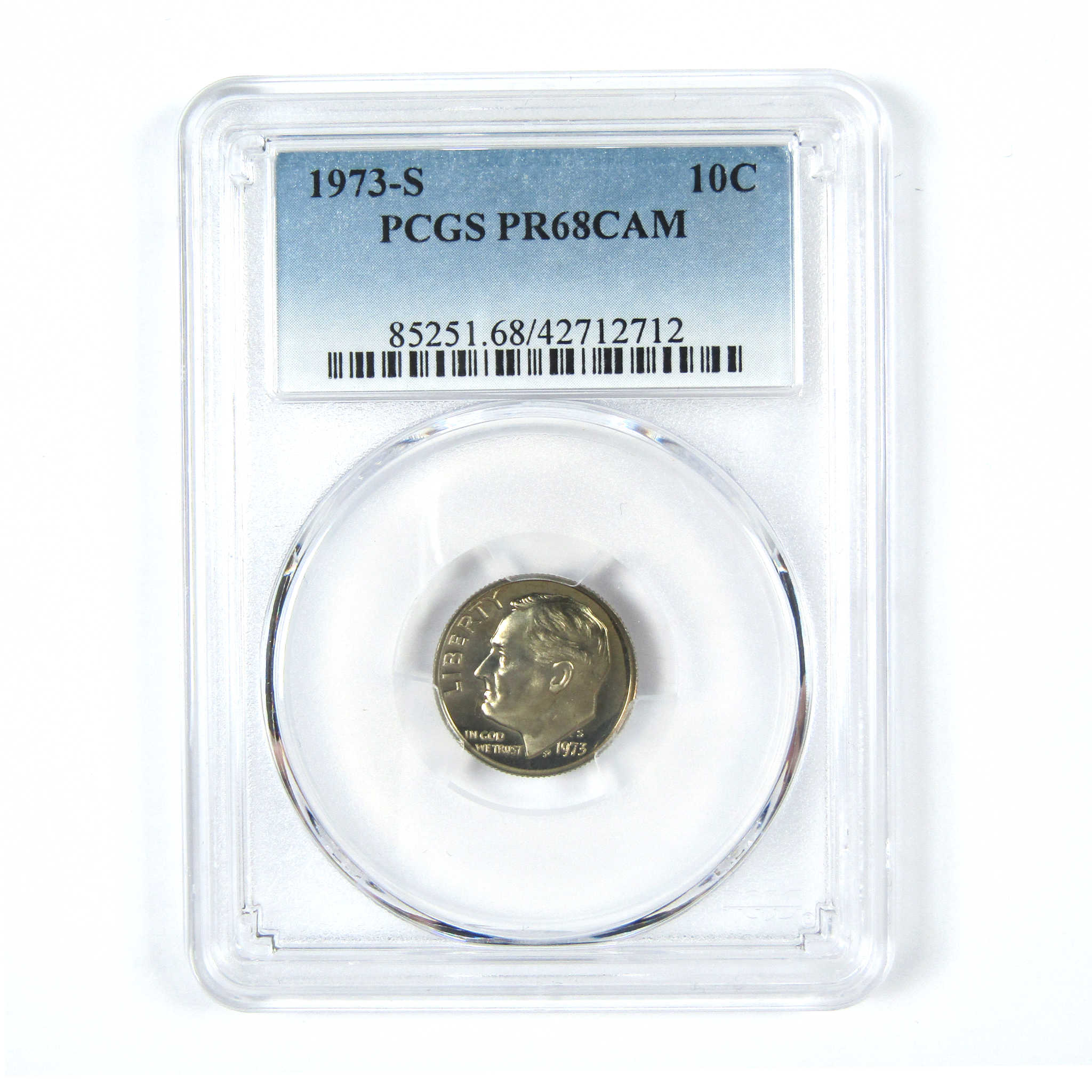 1973 S Roosevelt Dime PR 68 CAM PCGS Clad 10c Proof Coin SKU:CPC7352