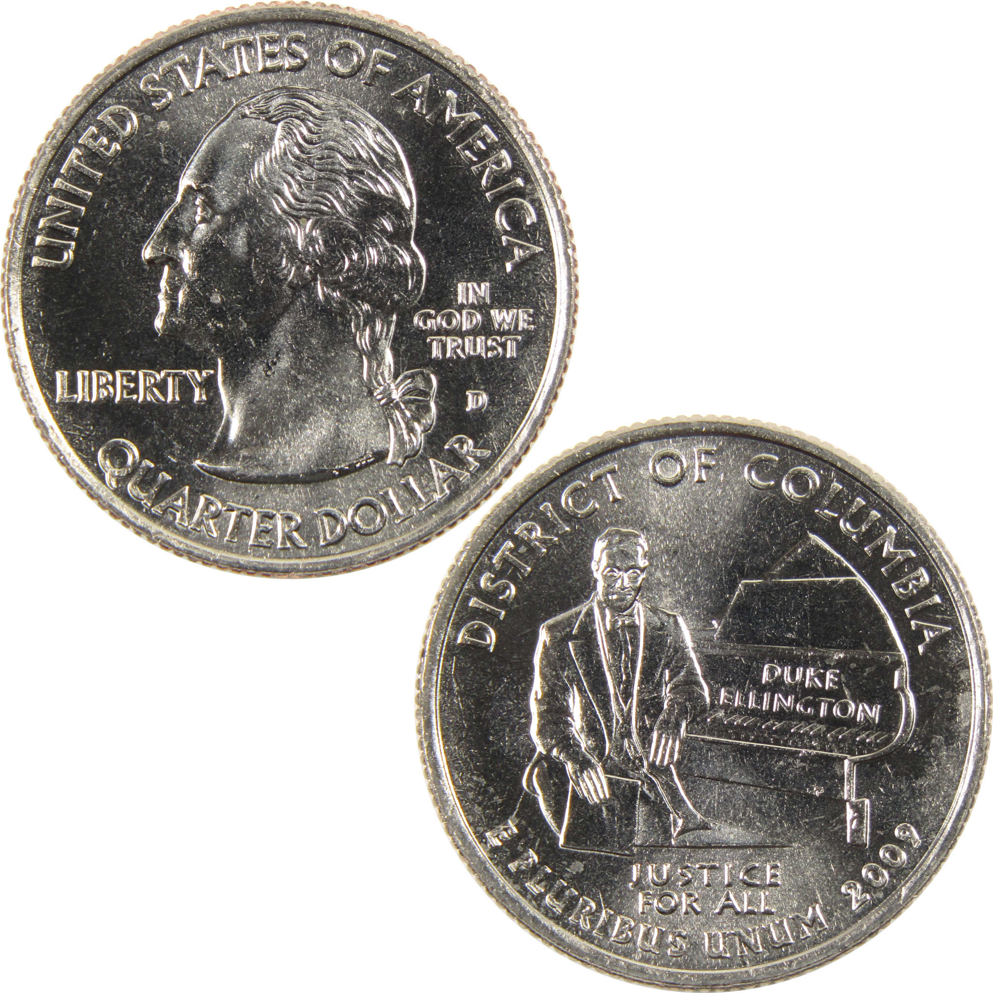 2009 D District of Columbia Territories Quarter Uncirculated Clad 25c