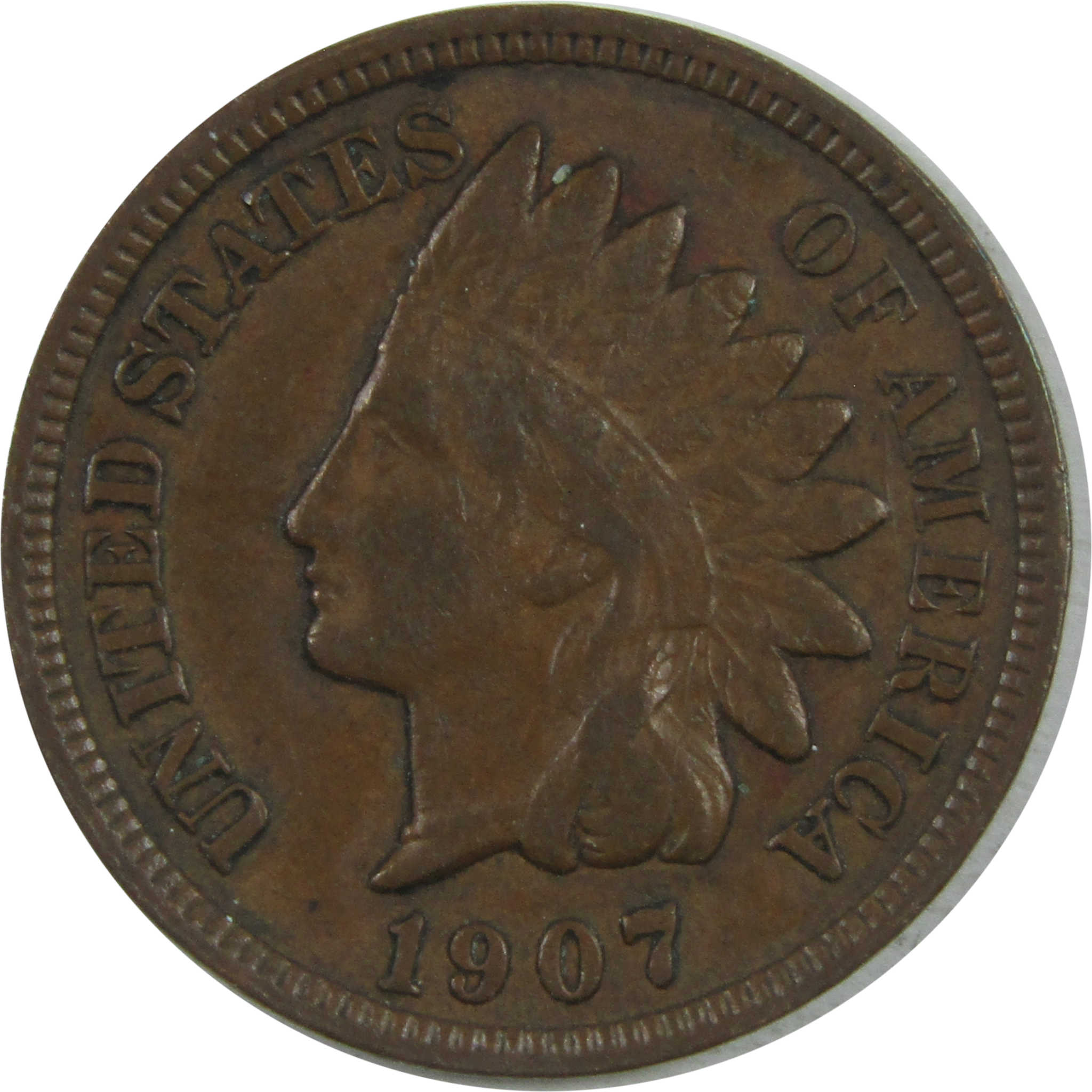 1907 Indian Head Cent XF EF Extremely Fine Penny 1c Coin SKU:I15511