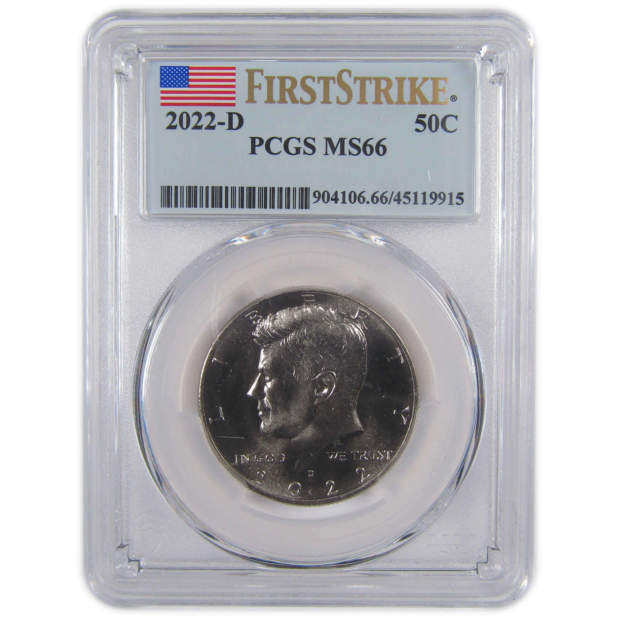 2022 D Kennedy Half Dollar MS 66 PCGS Clad First Strike SKU:CPC9773