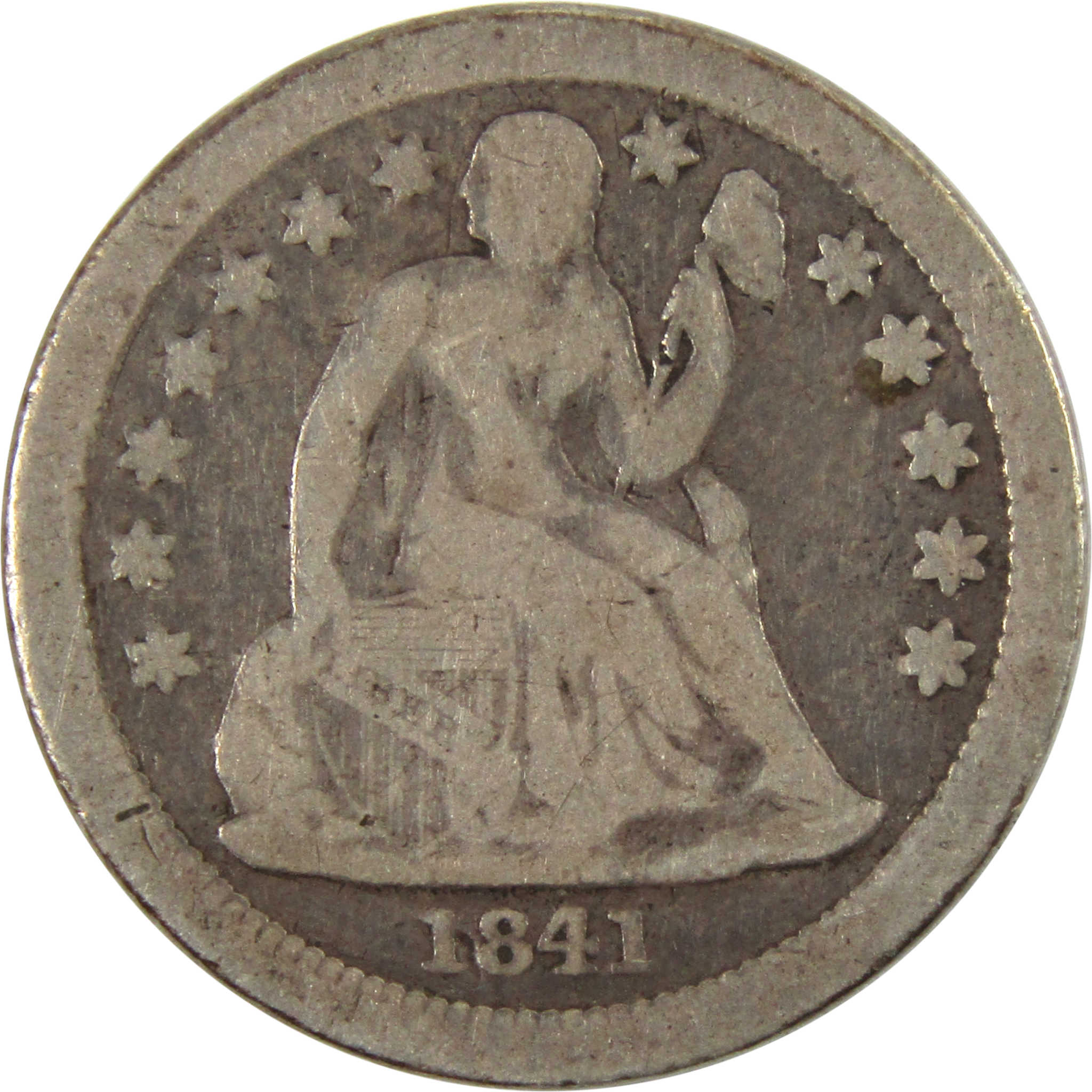 1841 O Seated Liberty Dime VG Very Good 90% Silver 10c Coin SKU:I10116