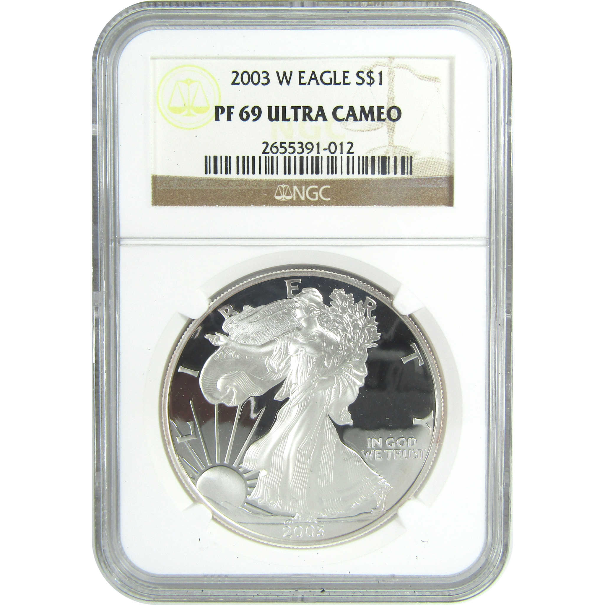 2003 W American Silver Eagle PF 69 UCAM NGC Proof $1 SKU:CPC9548