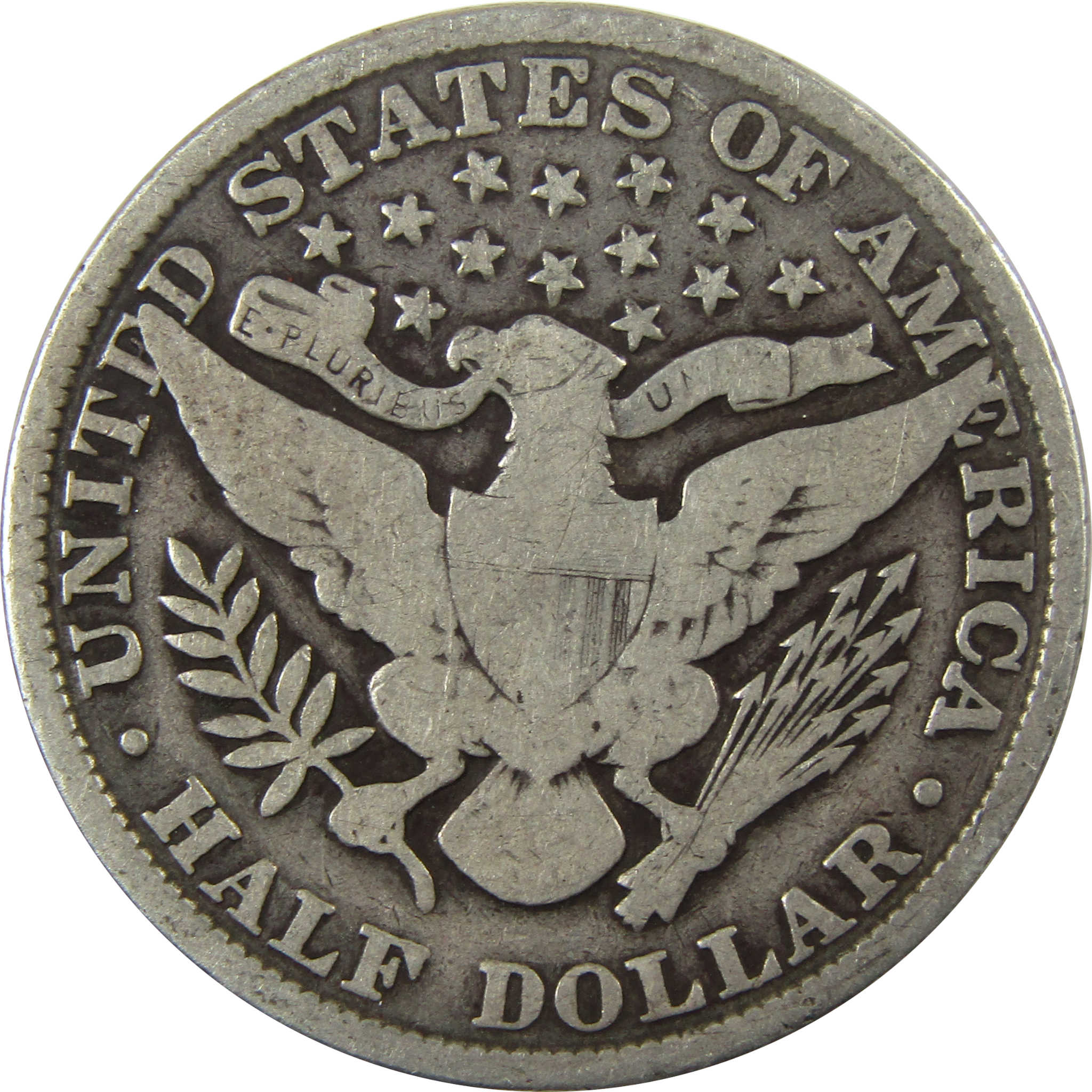 1901 Barber Silver Half Dollar G Good Details 50c Coin SKU:I25815