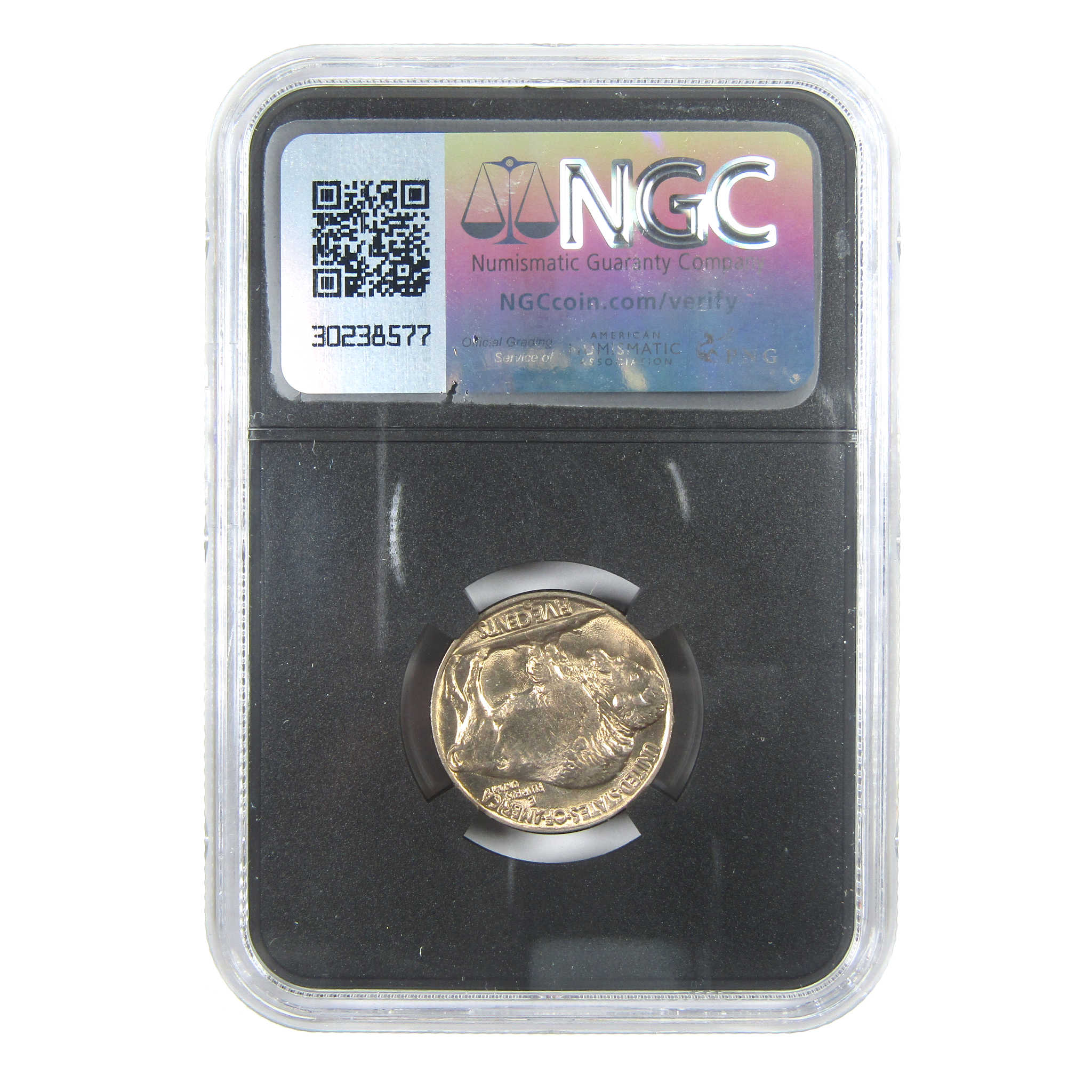 1938 D Buffalo Nickel MS 66 NGC 5c Original Bag Fragment SKU:I14580