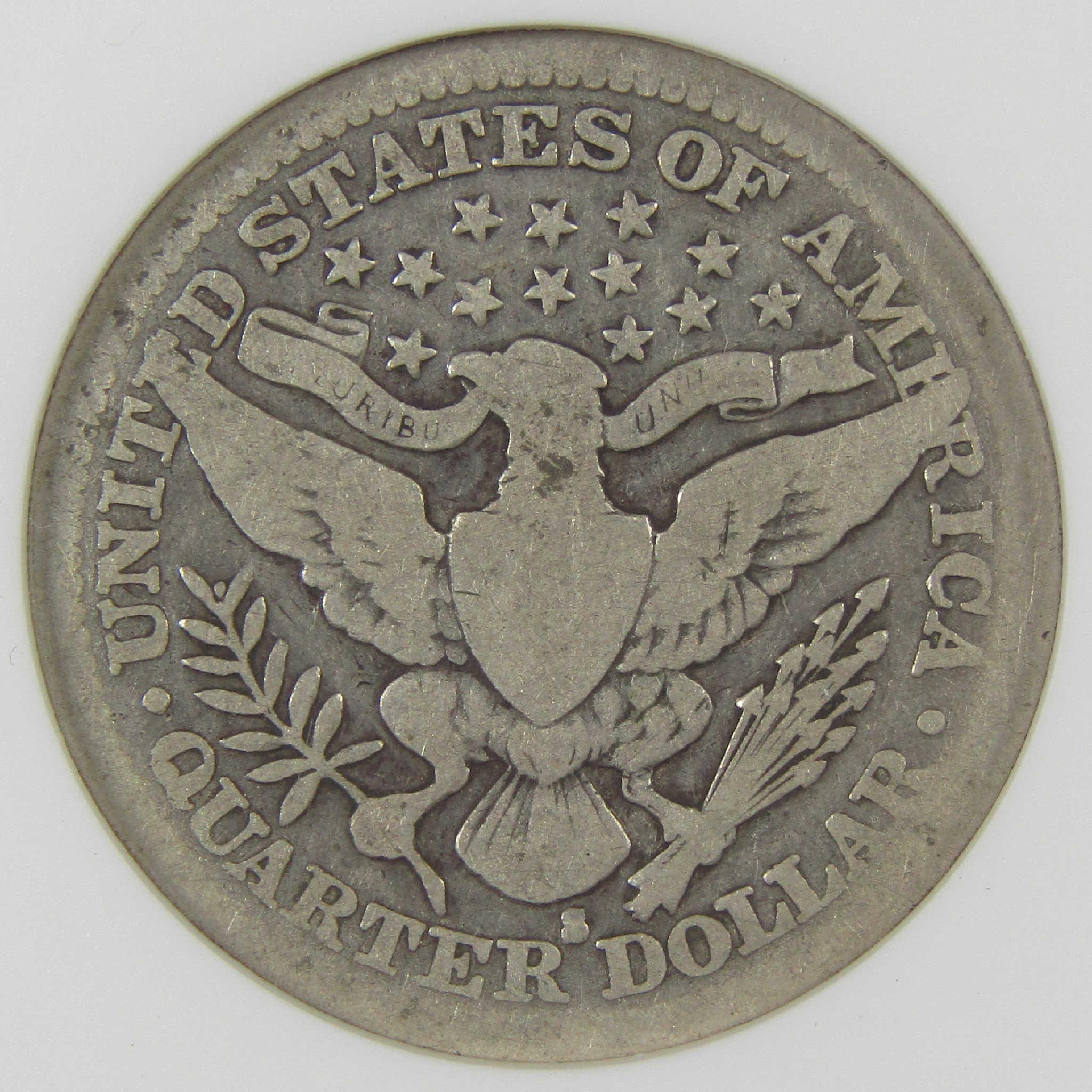 1914 S Barber Silver Quarter VG 8 ANACS 25c Coin Collectible