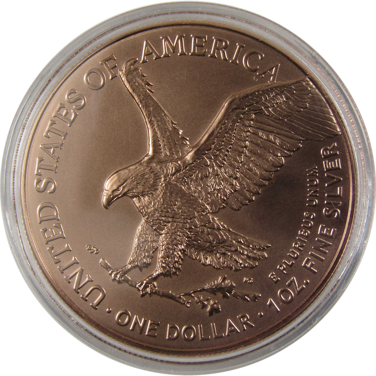 2025 Rose Gold Colored American Silver Eagle $1 Coin Collectible