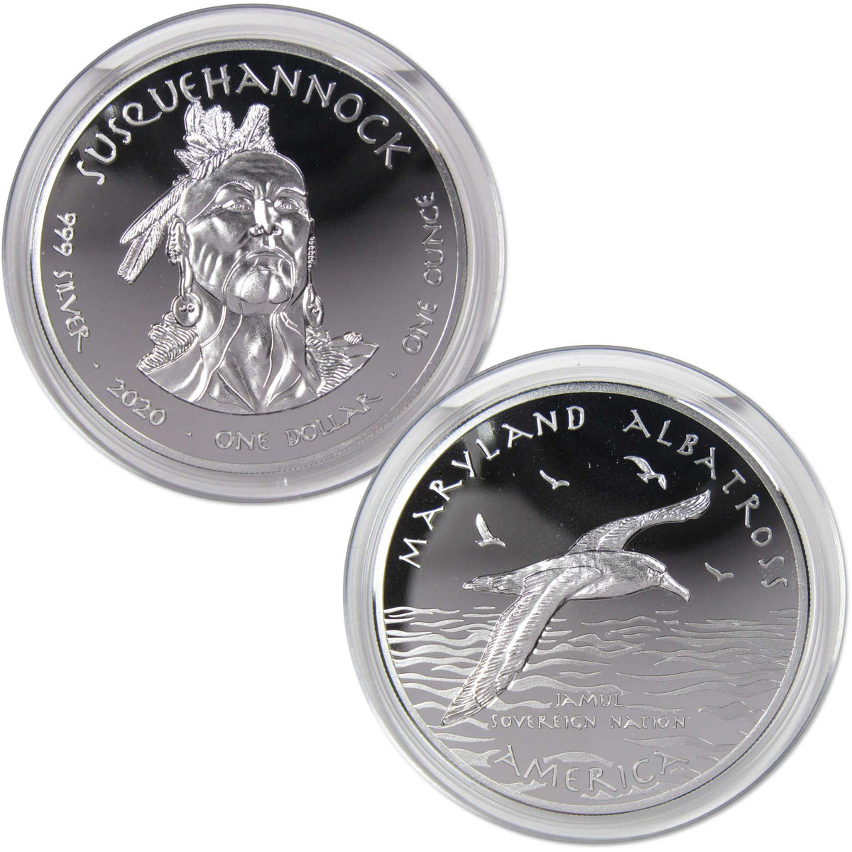 2020 Native American Jamul Susquehannock Maryland Albatross 1oz Silver