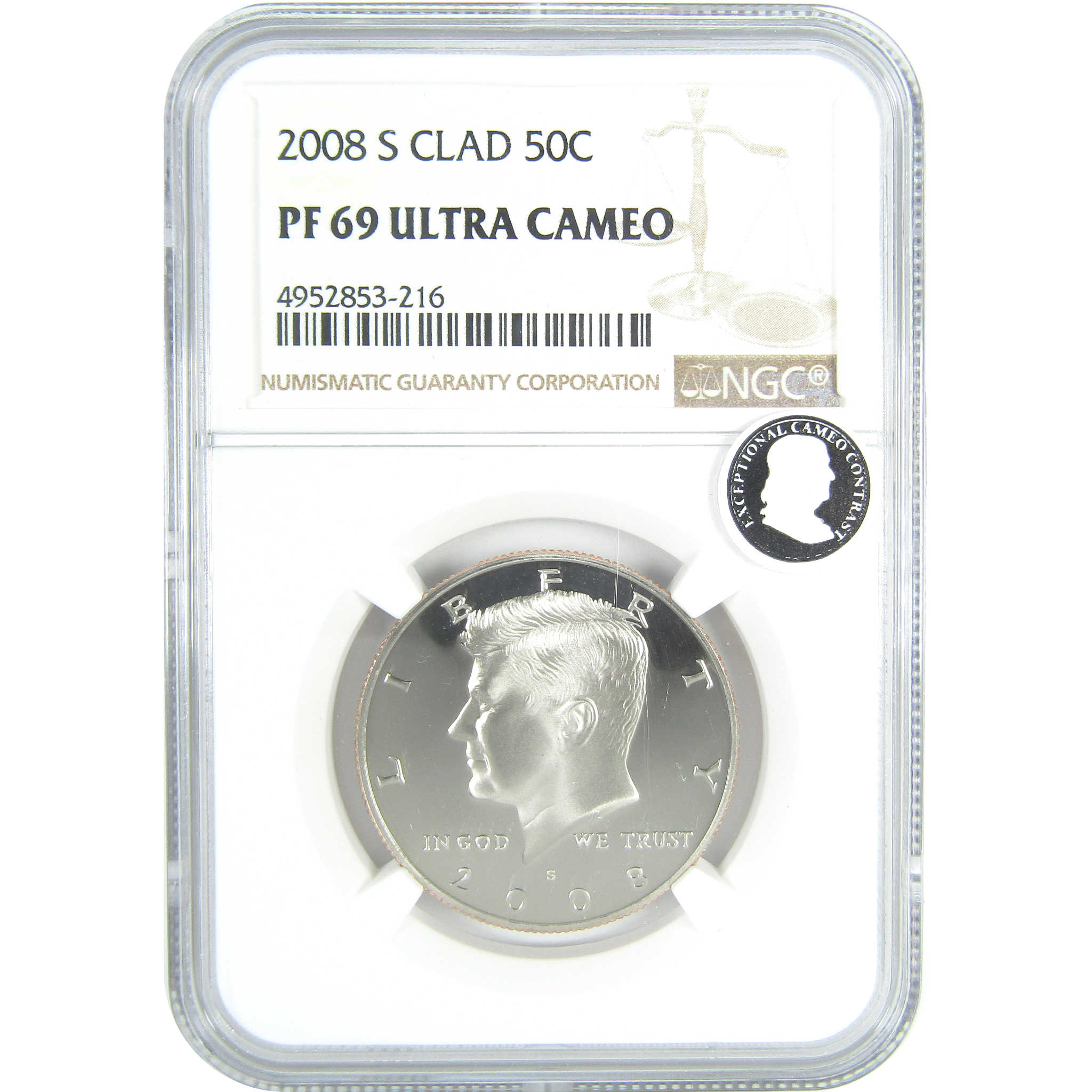 2008 S Kennedy Half Dollar PF 69 UCAM NGC Clad Proof 50c SKU:CPC9616