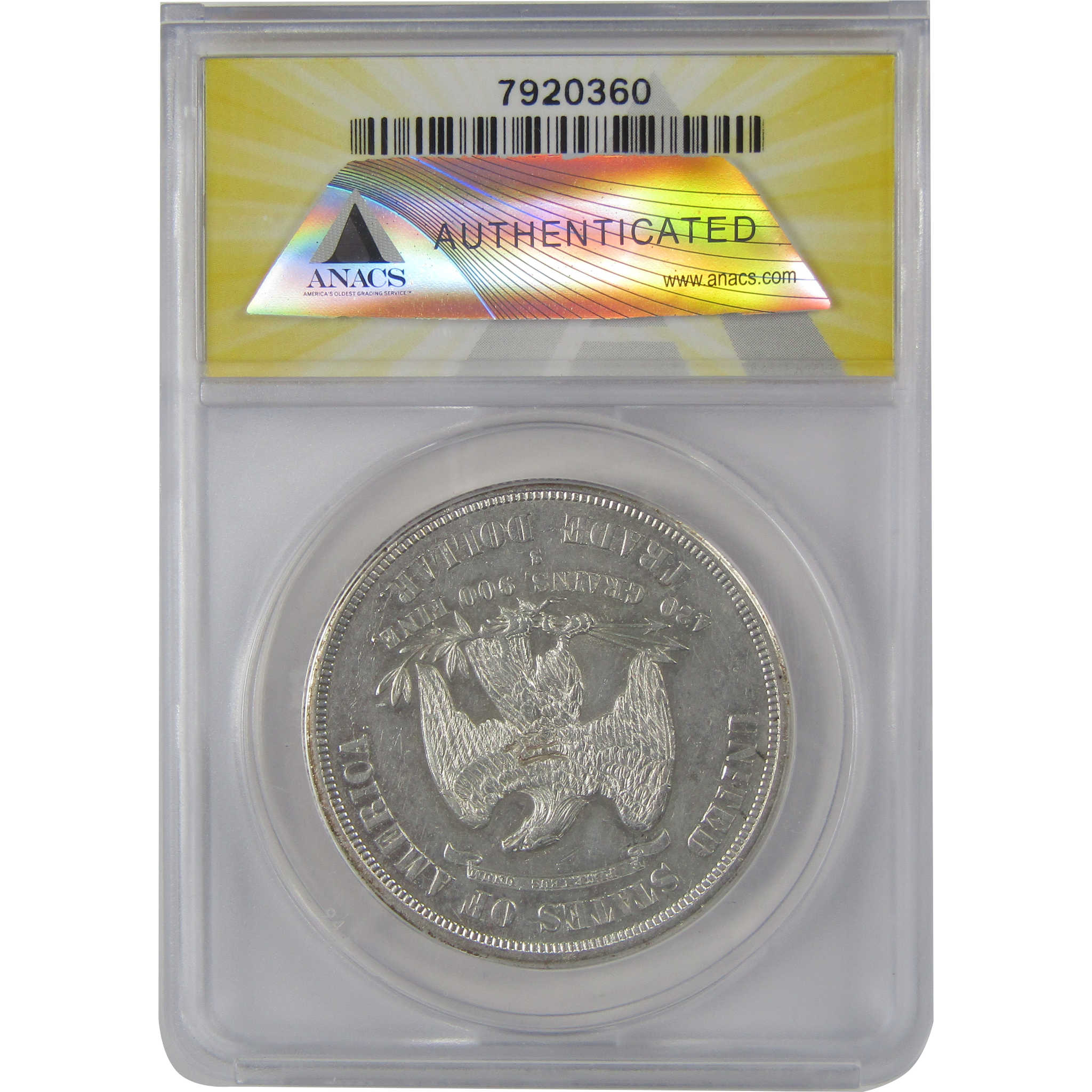 1875 S Trade Dollar AU 50 Details ANACS Silver $1 Coin SKU:CP130