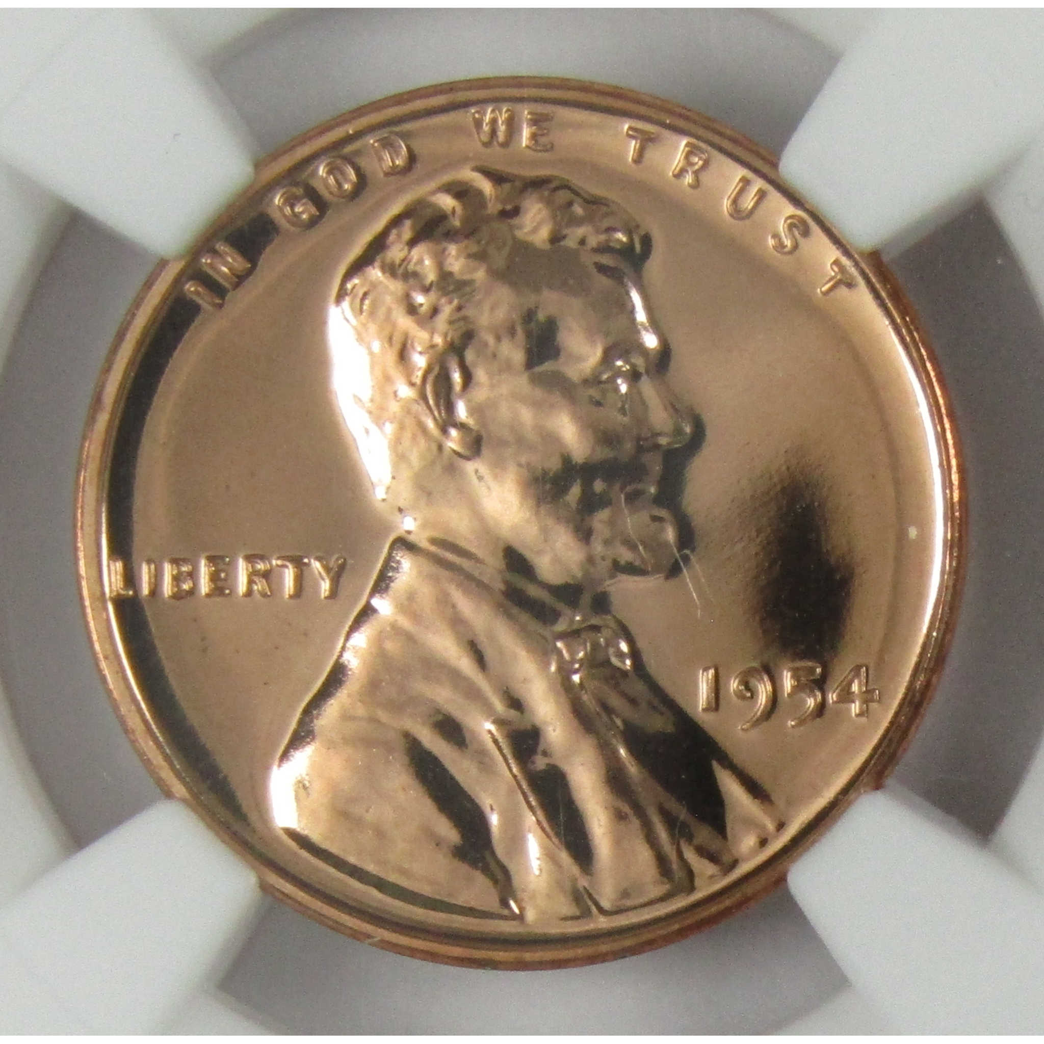 1954 Lincoln Wheat Cent PF 67 RD NGC Penny Proof 1c Coin SKU:CP1539