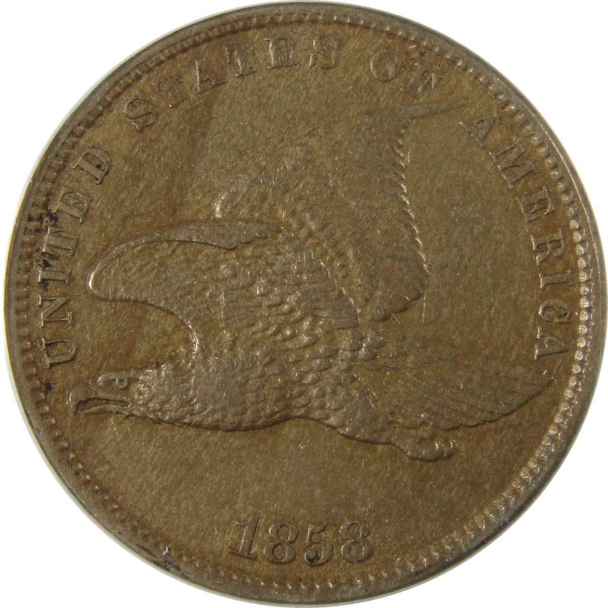 1858 Small Letters Flying Eagle Cent EF 45 ANACS Penny SKU:I27979