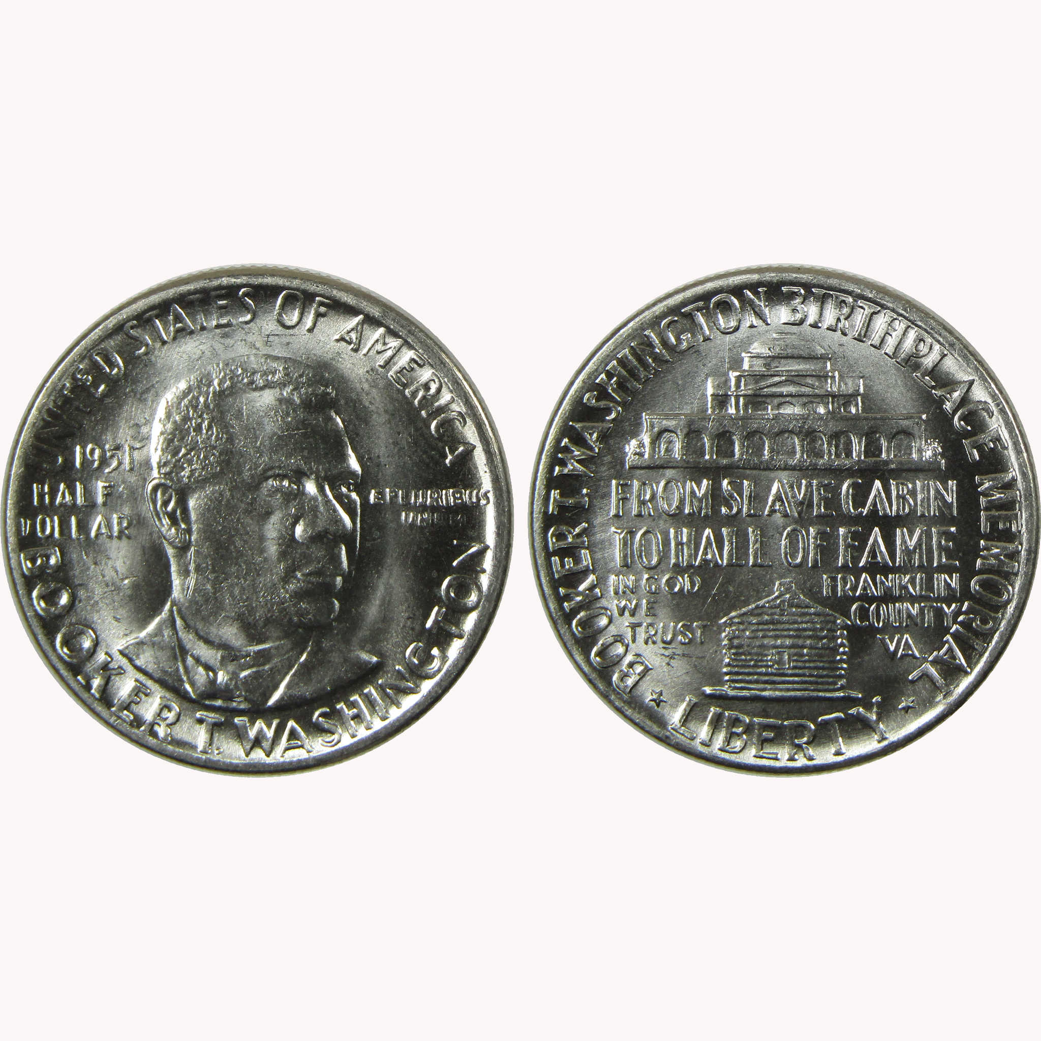 1951 PDS Booker T Washington 50c 3 Coin All Mint Set BU Choice Unc
