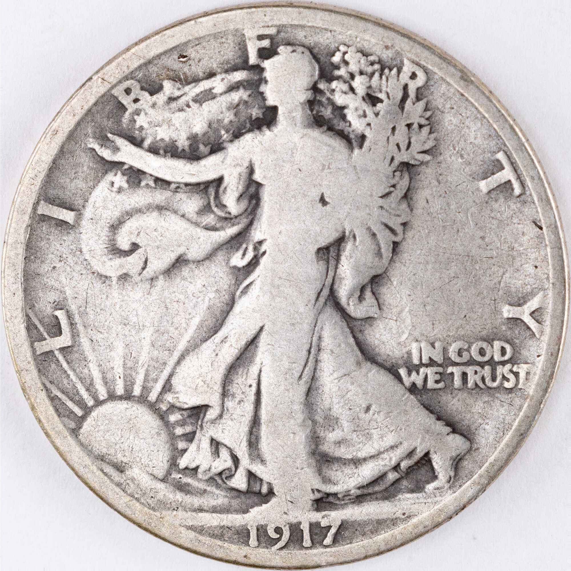 1917 Liberty Walking Half Dollar G Good Silver 50c Coin SKU:CPC12641