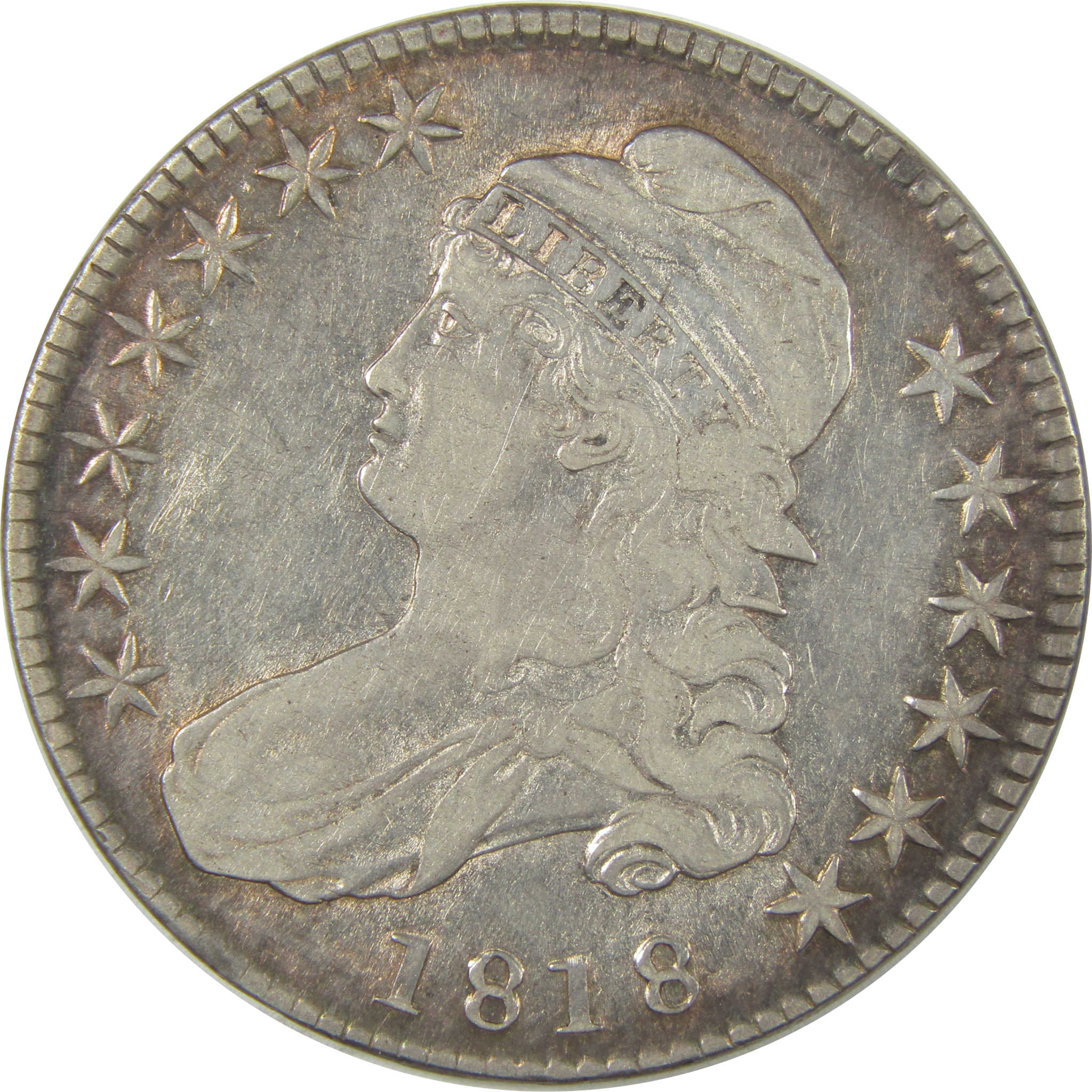 1818 Capped Bust Half Dollar XF EF Extremely Fine Silver SKU:I21202