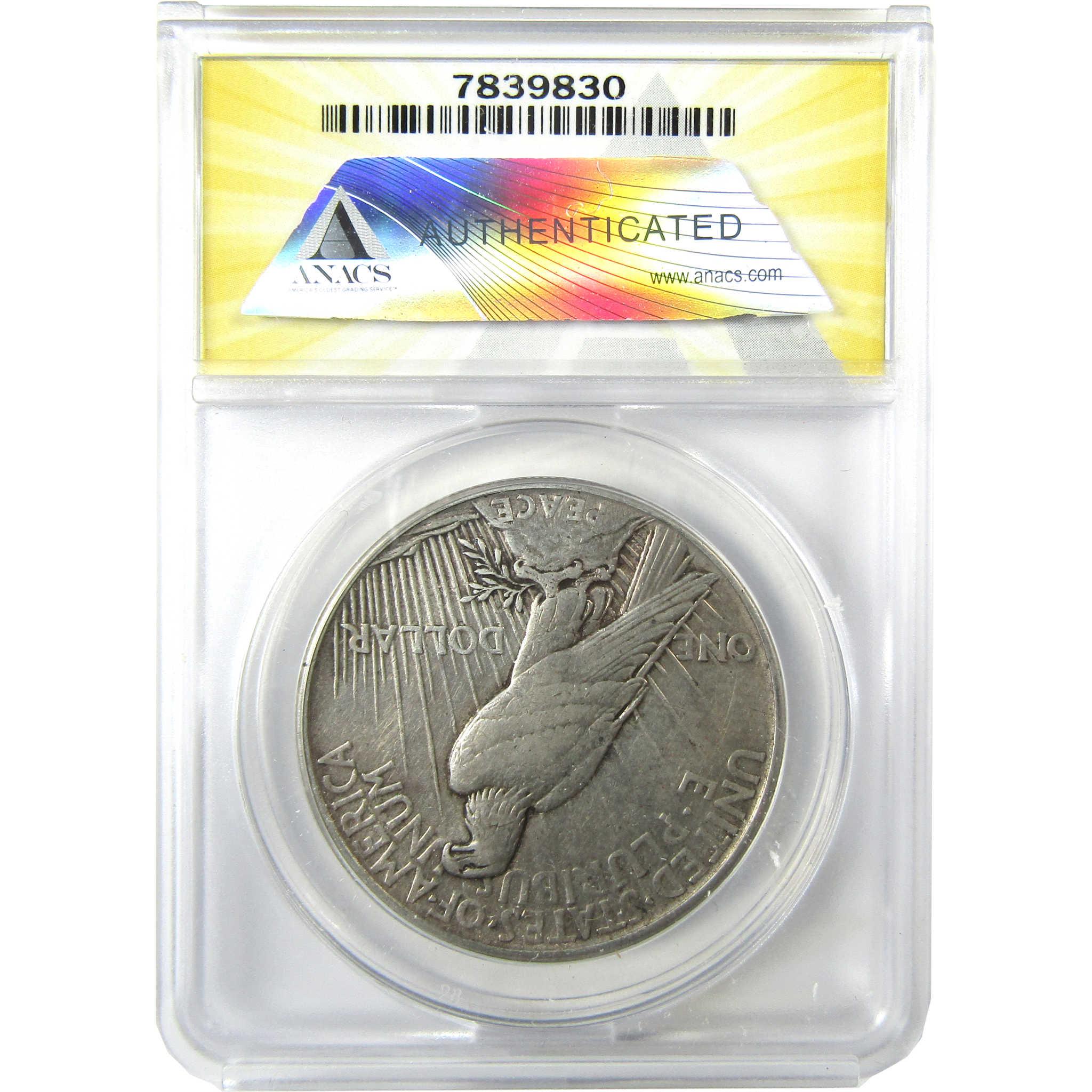 1921 High Relief Peace Silver Dollar EF 45 ANACS $1 Coin SKU:I25677