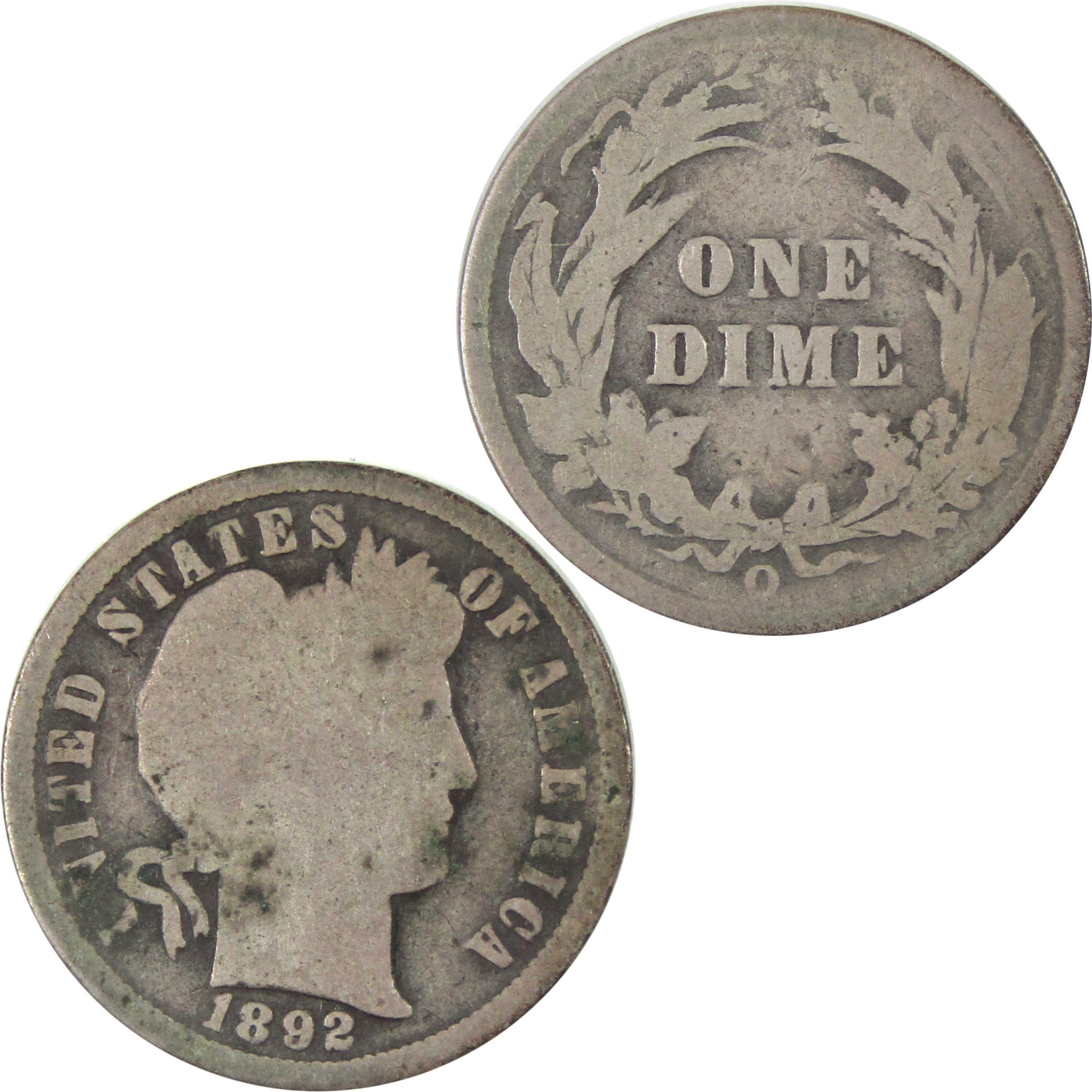 1892 O Barber Dime AG About Good Silver 10c Coin SKU:I15154