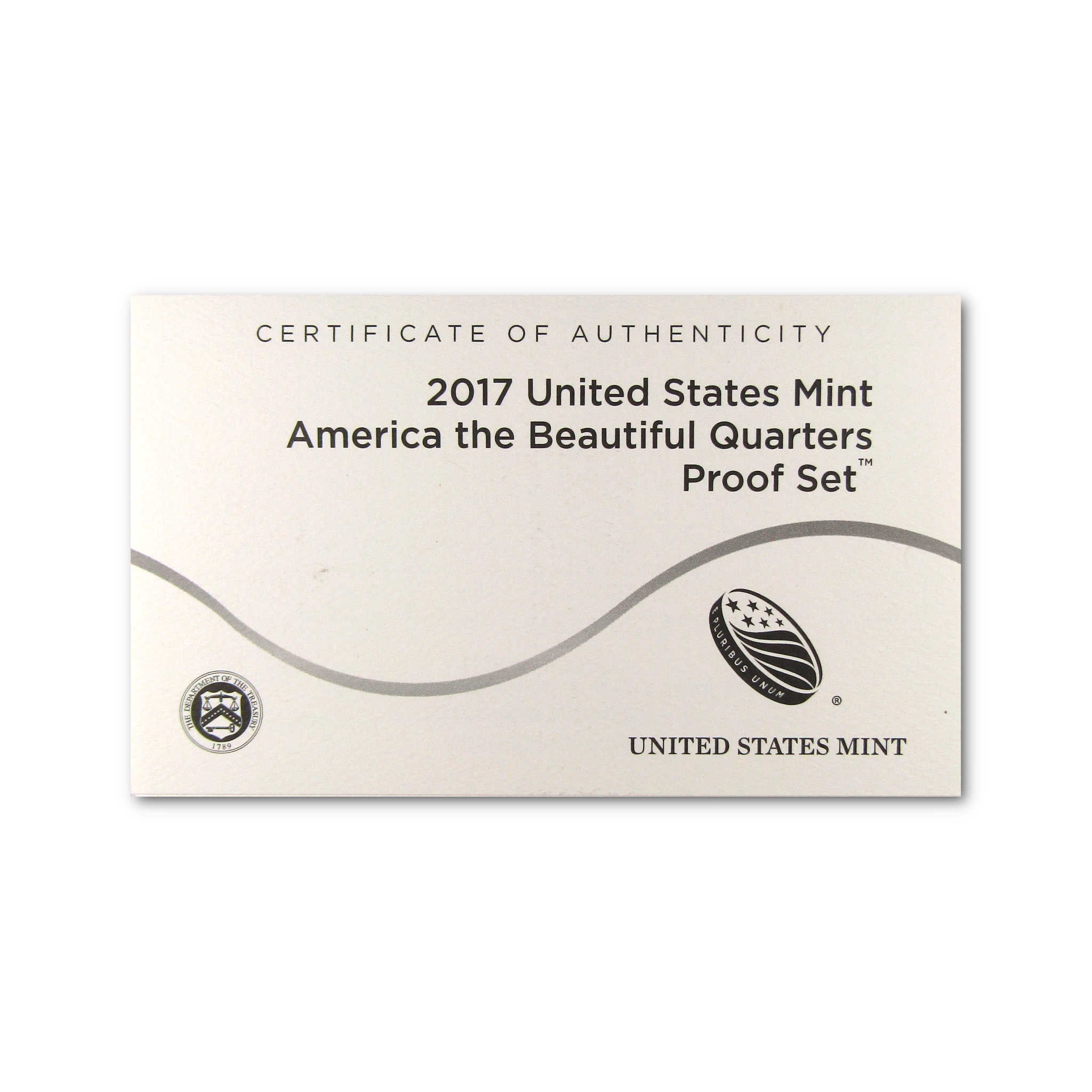 2017 America the Beautiful Quarter Clad Proof Set U.S. Mint OGP COA