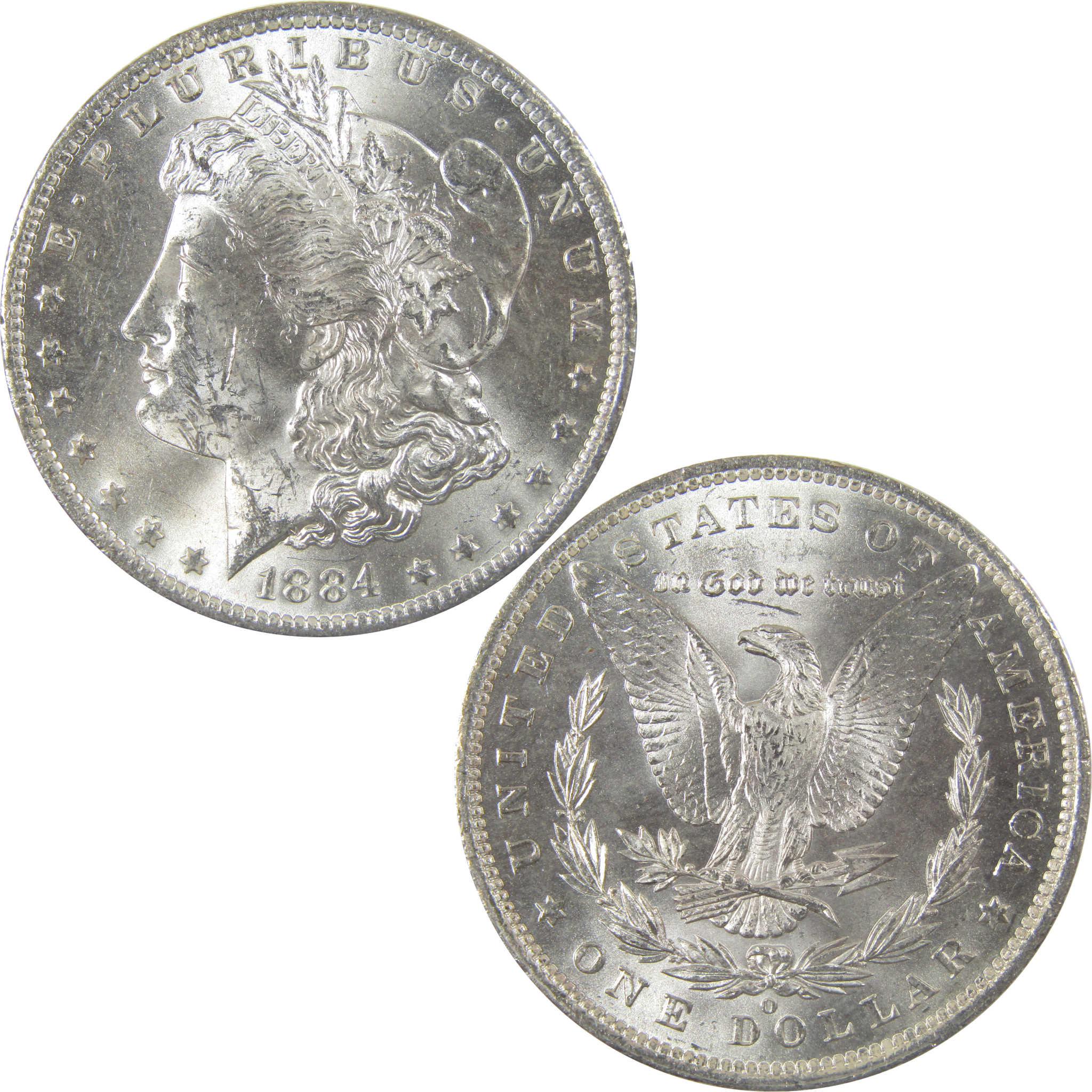 1884 O Morgan Silver Dollar Uncirculated Mint State $1 Coin SKU:I23897