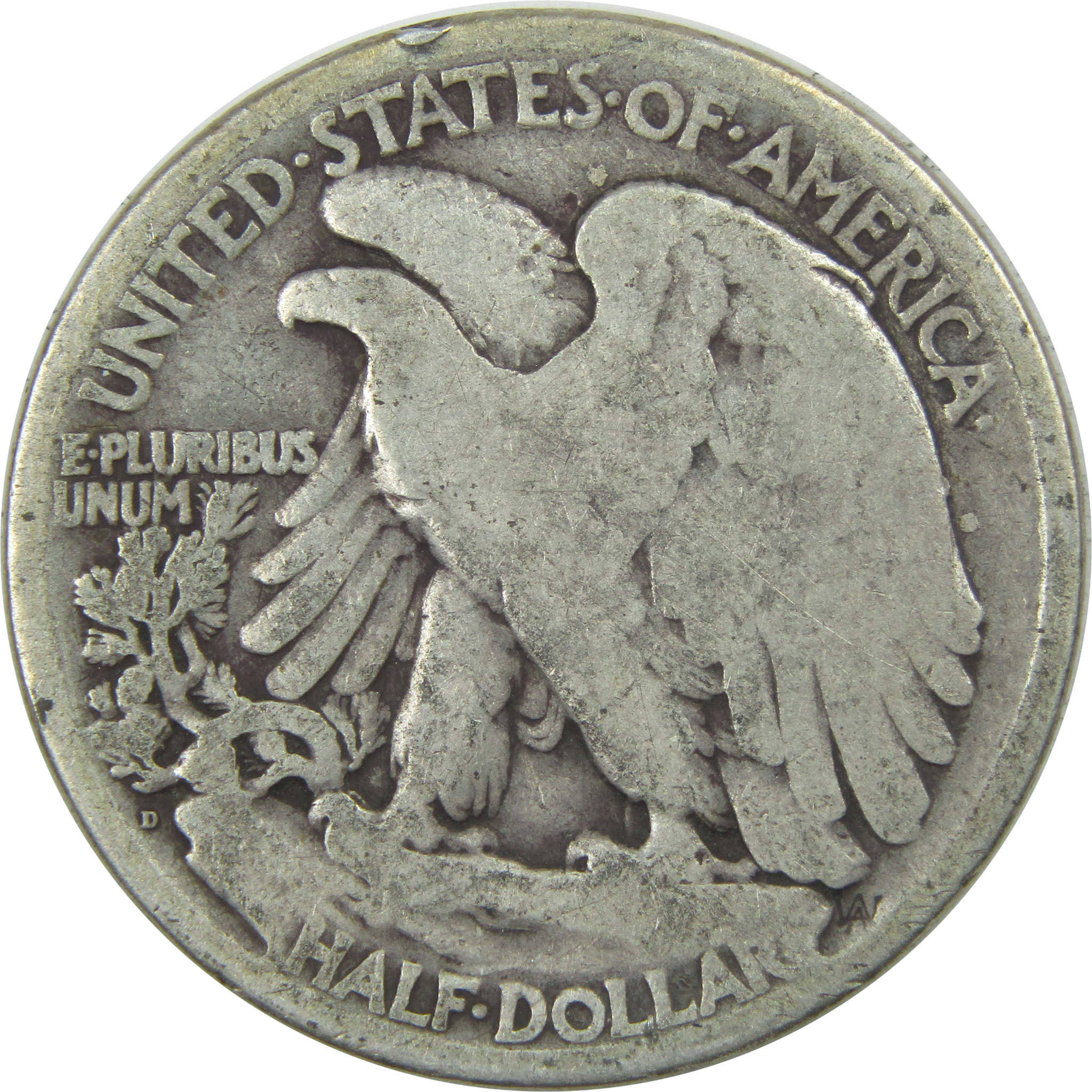 1918 D Liberty Walking Half Dollar VG Very Good Silver 50c SKU:I15268