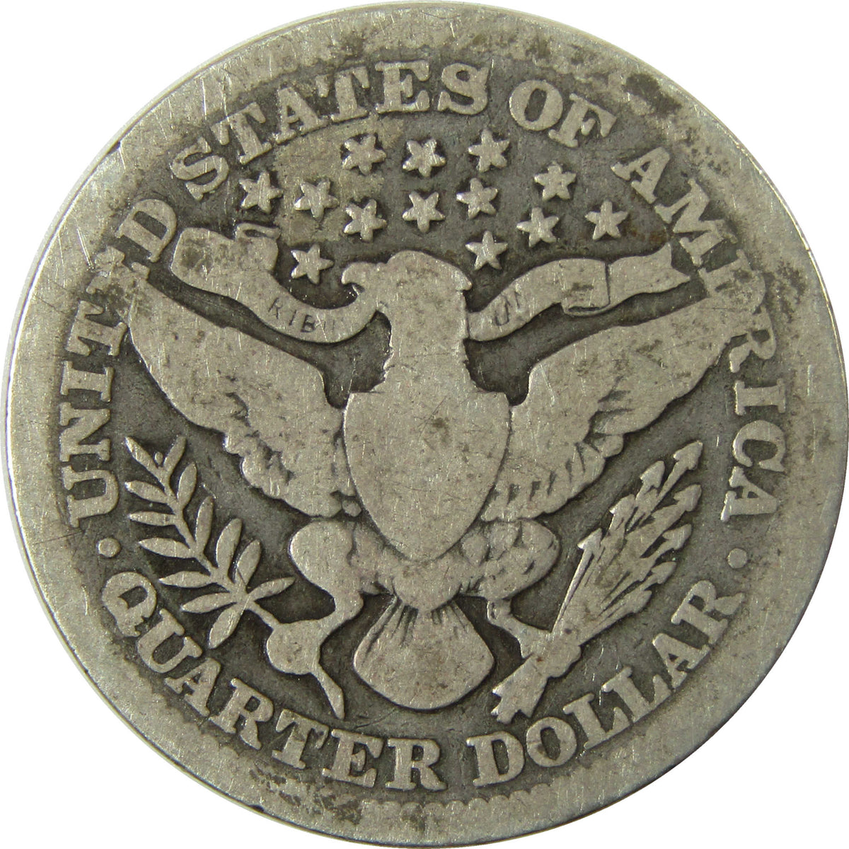 1905 Barber Silver Quarter G Good 25c Coin Collectible SKU:I28497