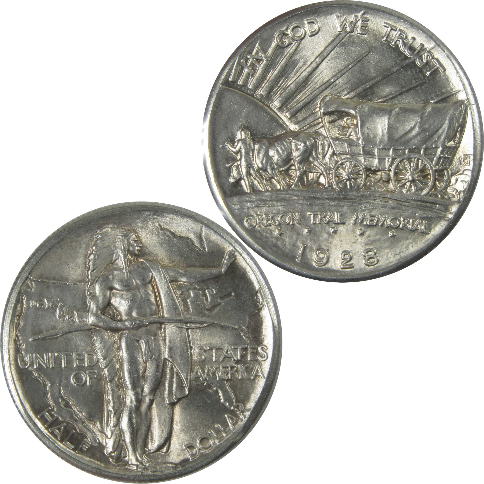 Oregon Trail Commemorative Half Dollar 1928 BU Choice Uncirculated