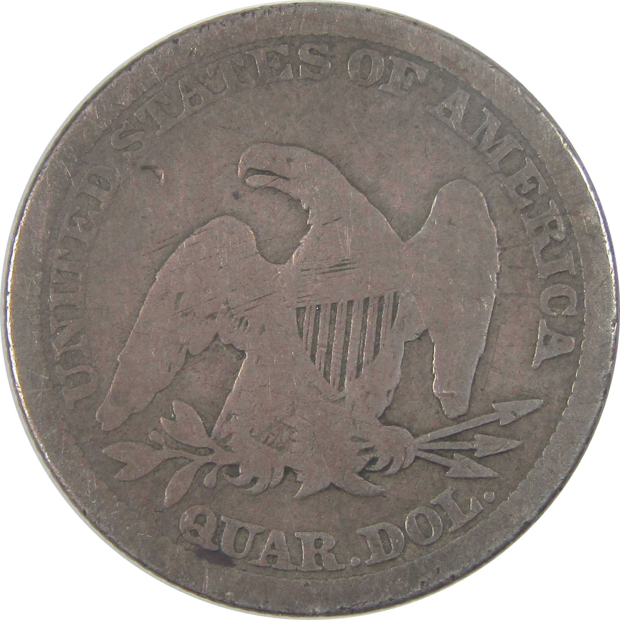 1861 Seated Liberty Quarter G Good Silver 25c Coin SKU:I17263