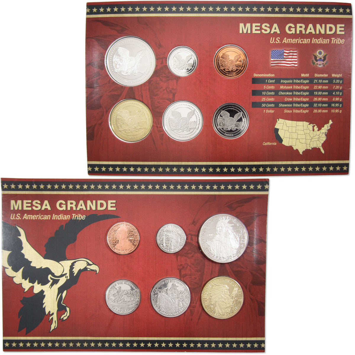 2013 Mesa Grande Tribe Native American Uncirculated Coin Set