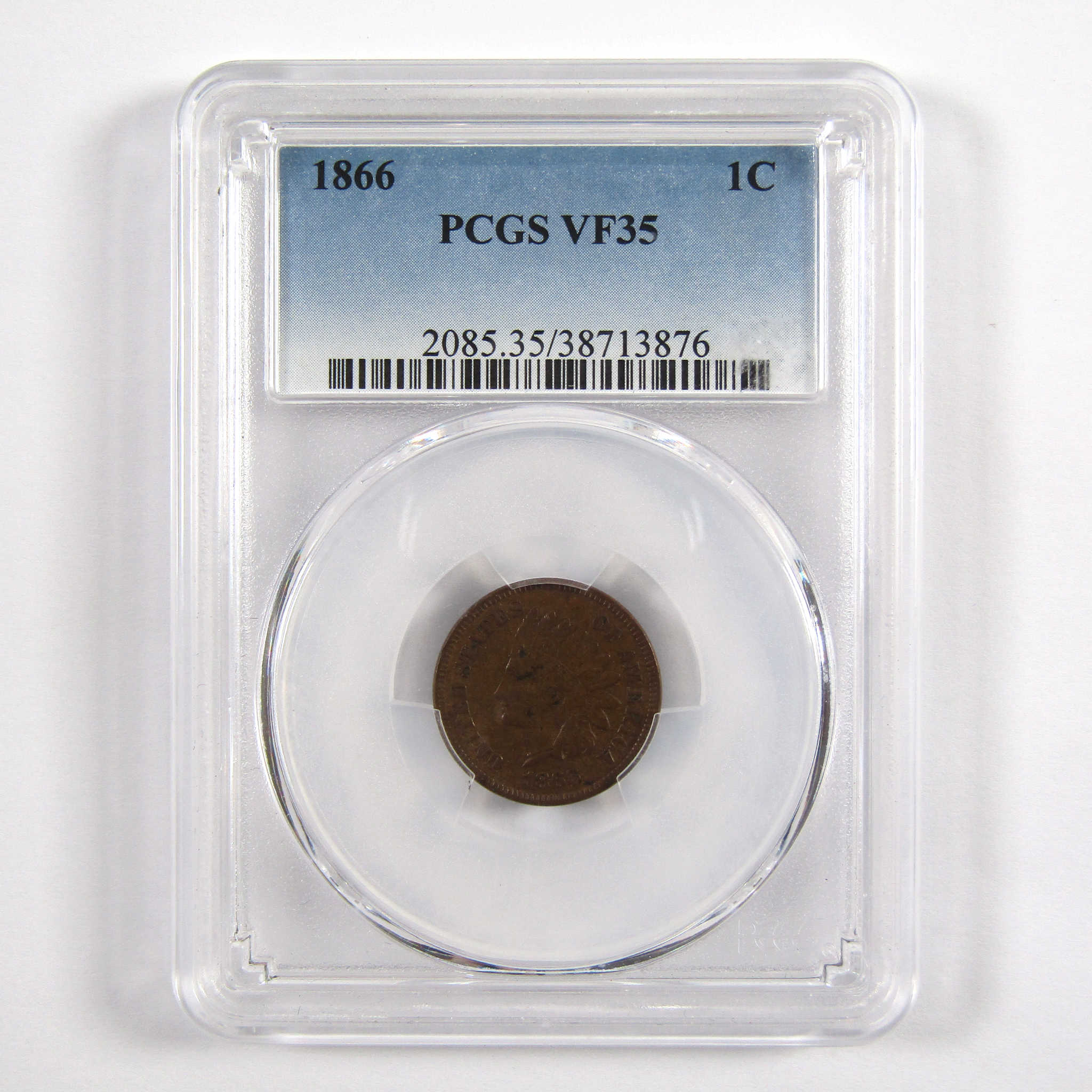 1866 Indian Head Cent VF 35 PCGS Penny 1c Coin SKU:I11099