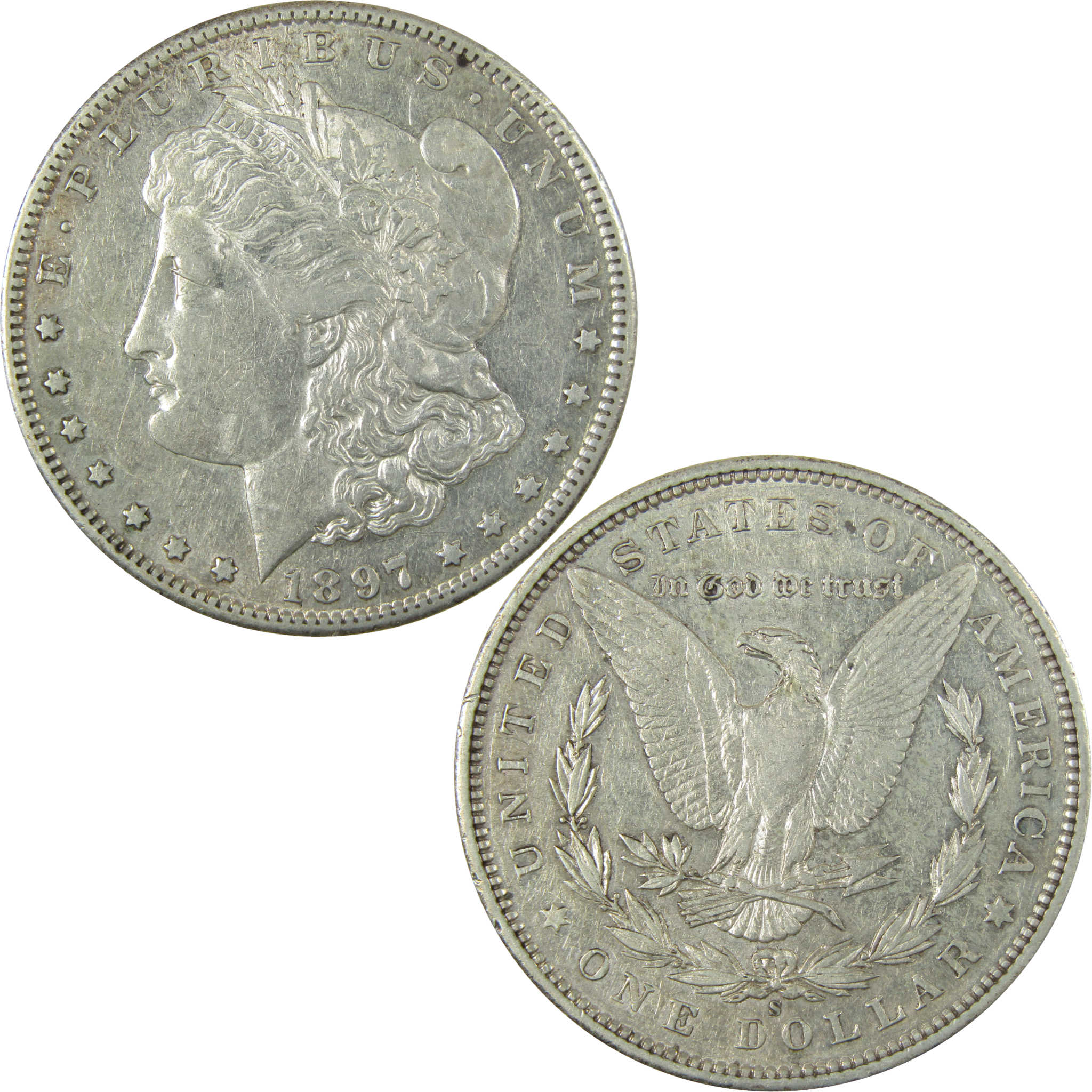 1897 S Morgan Silver Dollar XF EF Extremely Fine $1 Coin SKU:I28090 - Morgan coin - Morgan silver dollar - Morgan silver dollar for sale - Profile Coins &amp; Collectibles