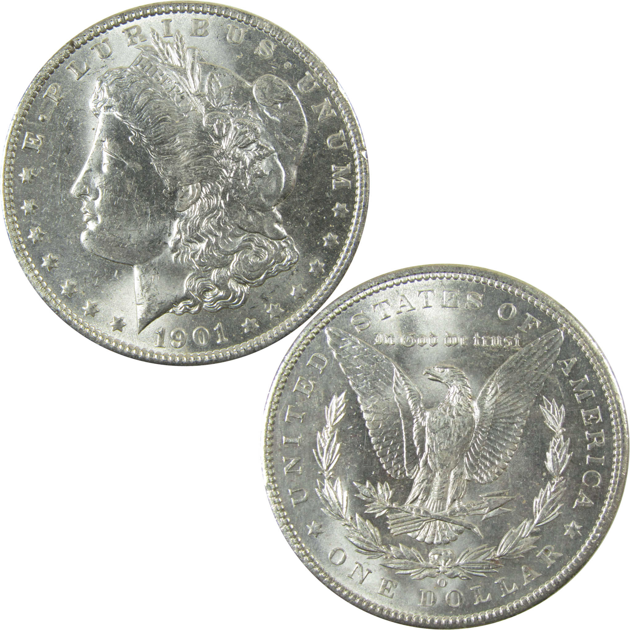 1901 O Morgan Silver Dollar Uncirculated Details $1 Coin SKU:I28377