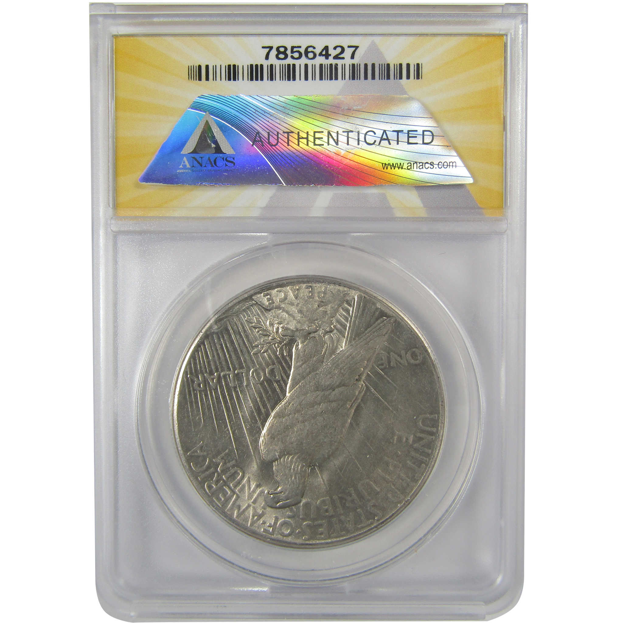 1928 Peace Dollar AU 58 ANACS Silver $1 Coin SKU:I20891