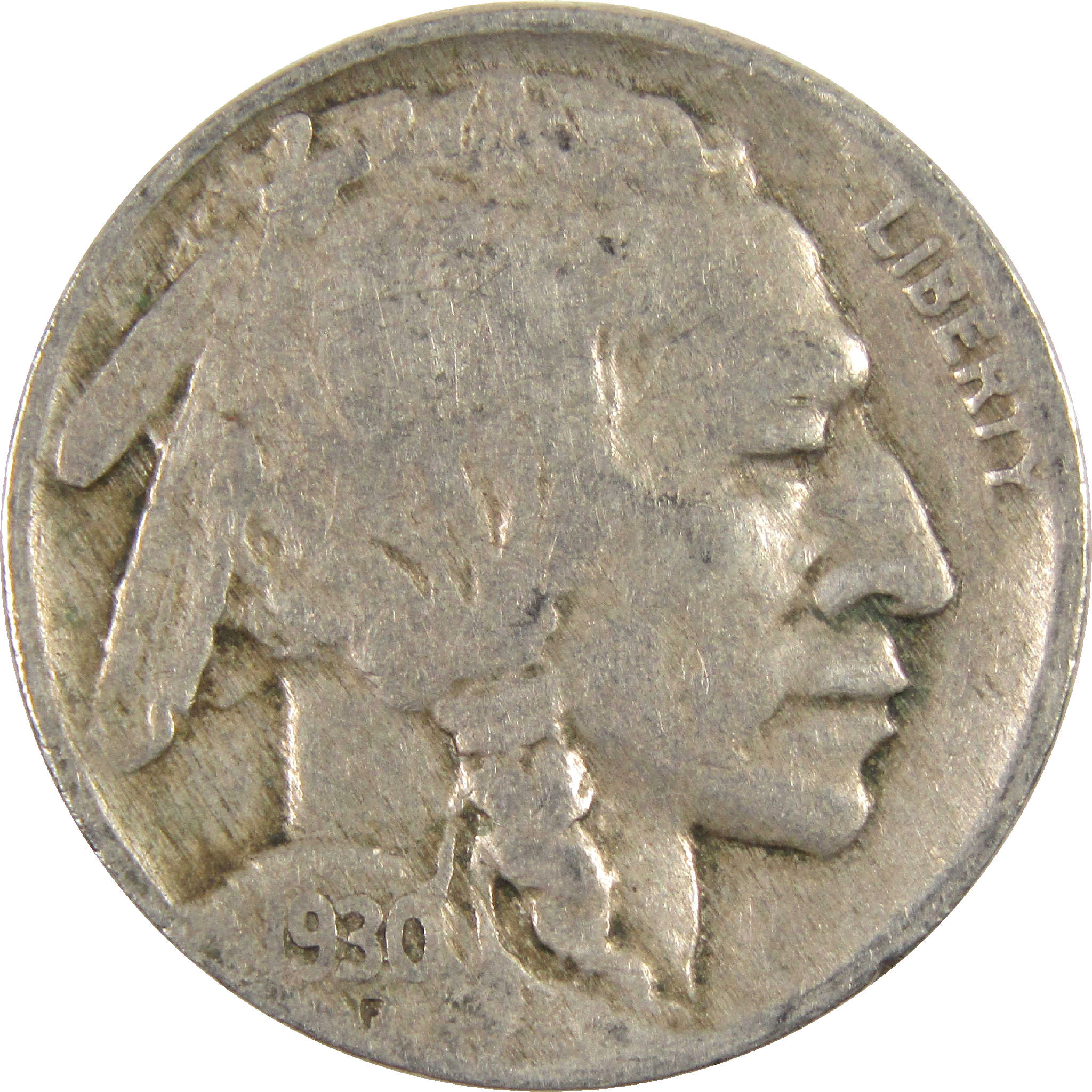 1930 Indian Head Buffalo Nickel G Good 5c Coin