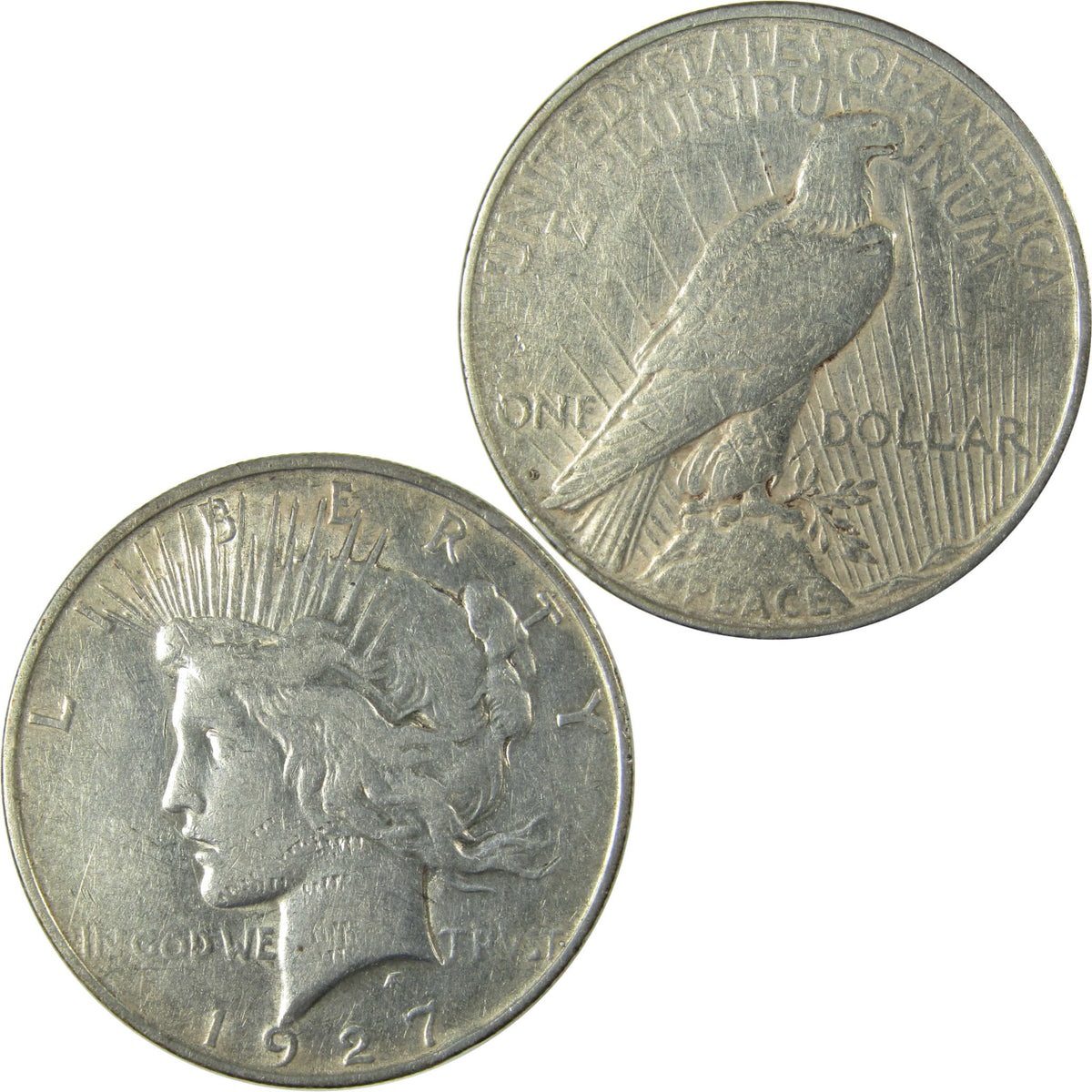 1927 D Peace Silver Dollar XF EF Extremely Fine Details SKU:I28106